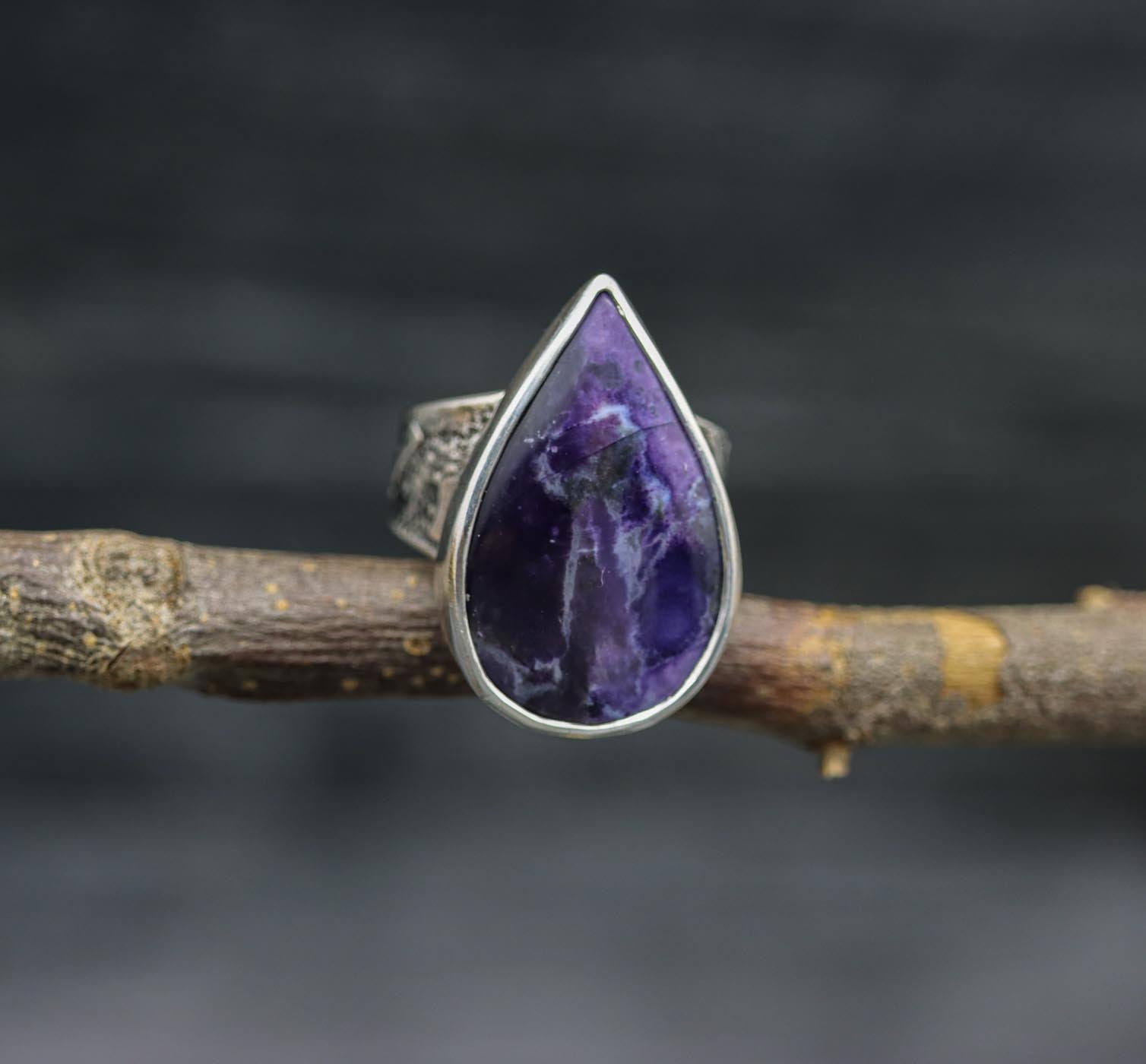 Tiffany Stone Sterling Silver Wide Band Ring