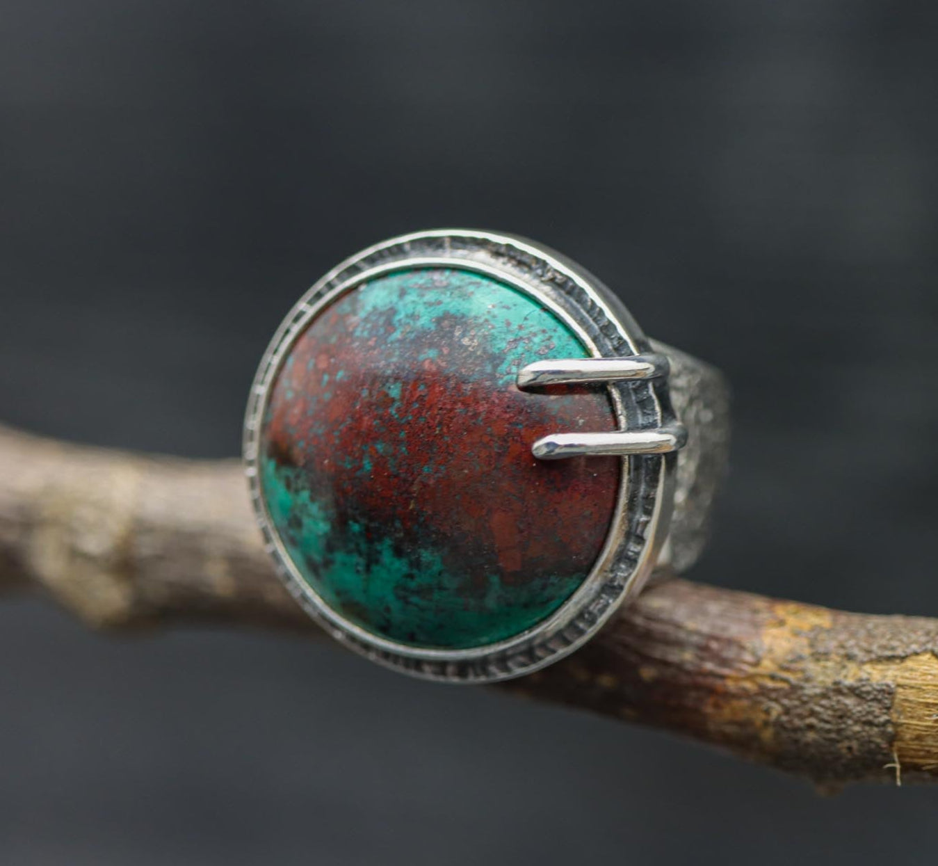 Sonoran Sunrise Sterling Silver Wide Band Ring