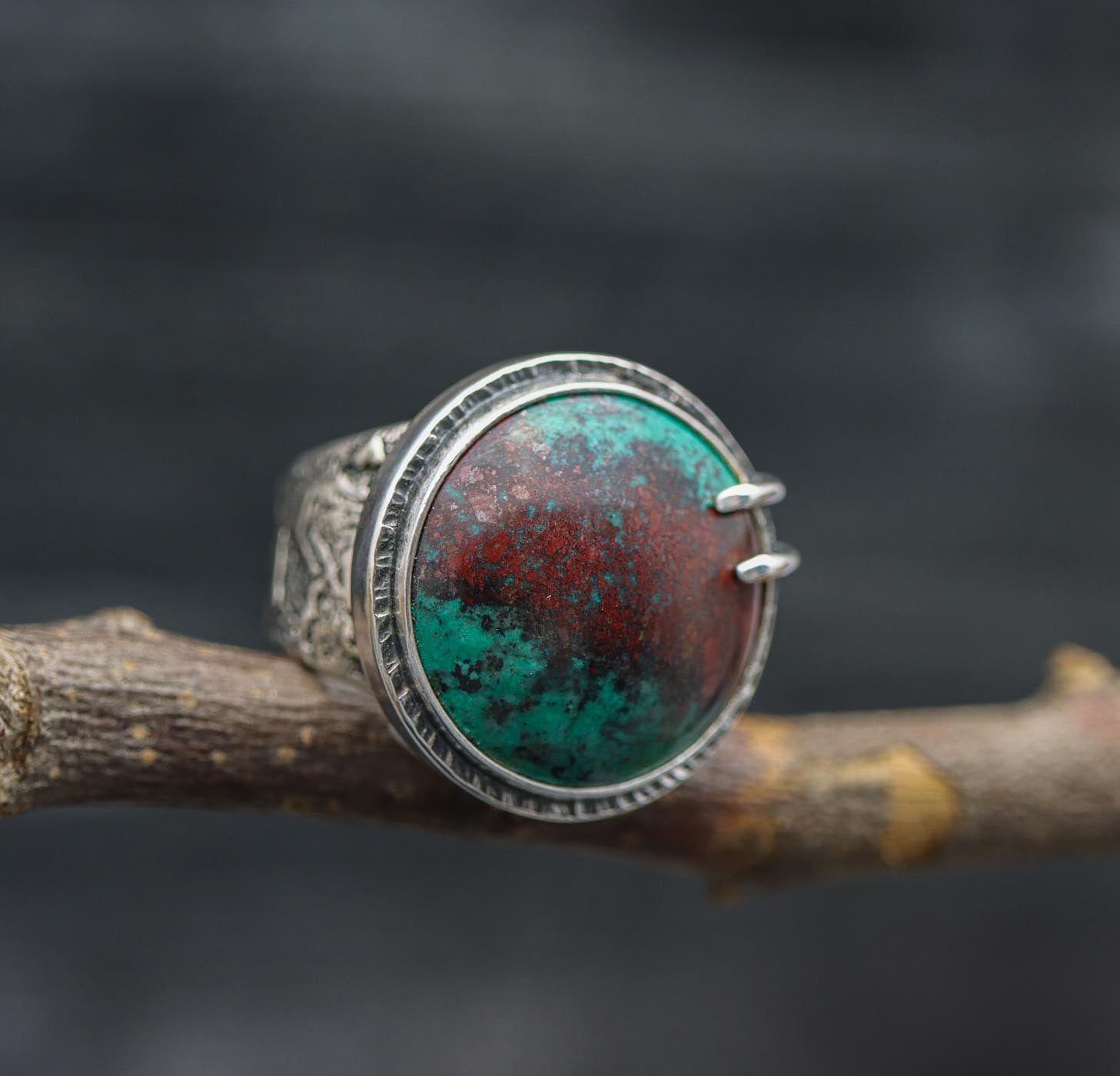 Sonoran Sunrise Sterling Silver Wide Band Ring