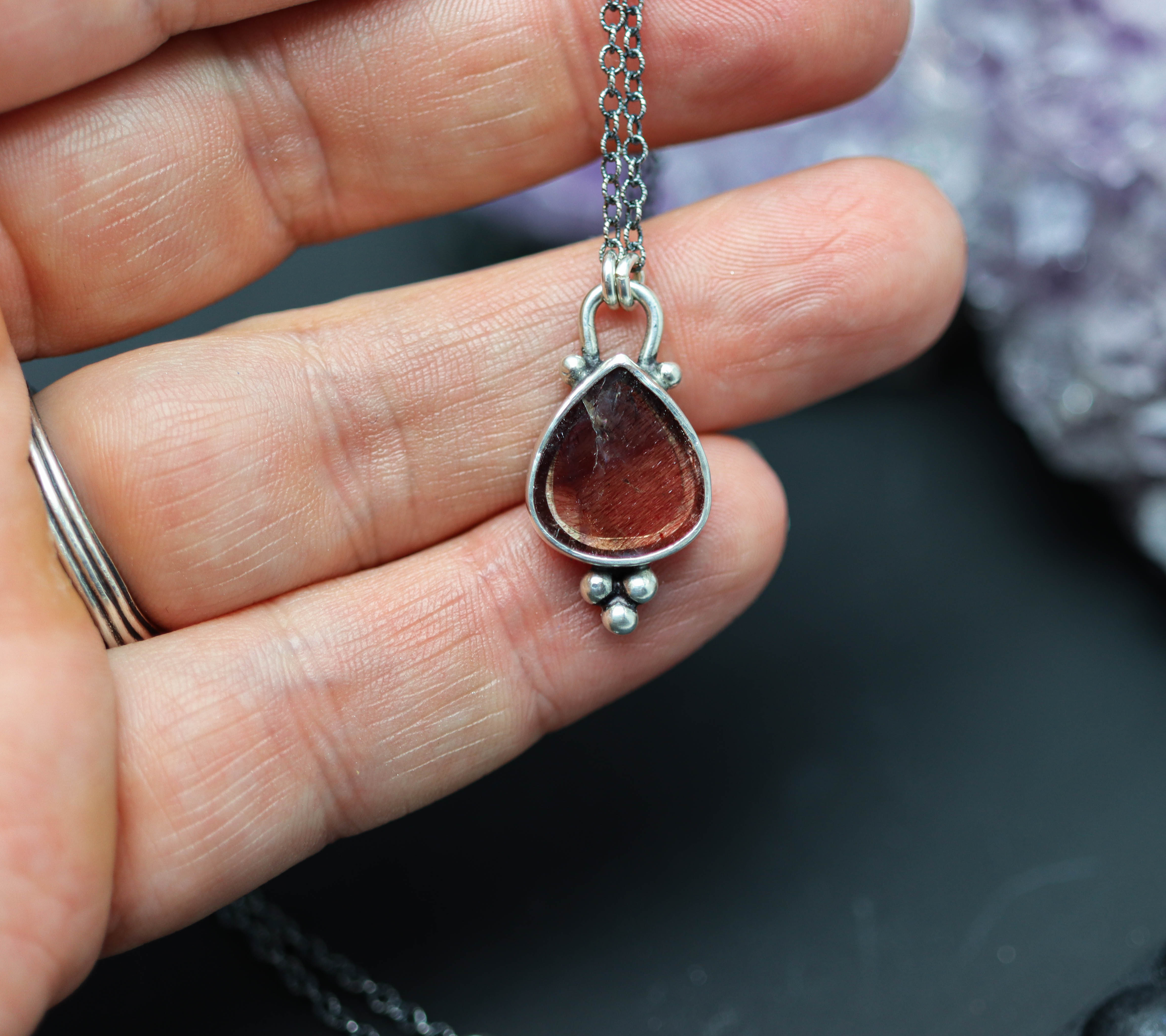 Super Seven Petite Pendant Necklace in Sterling Silver