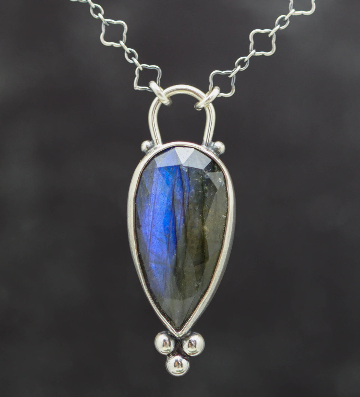 Labradorite Pendant Necklace in Sterling Silver