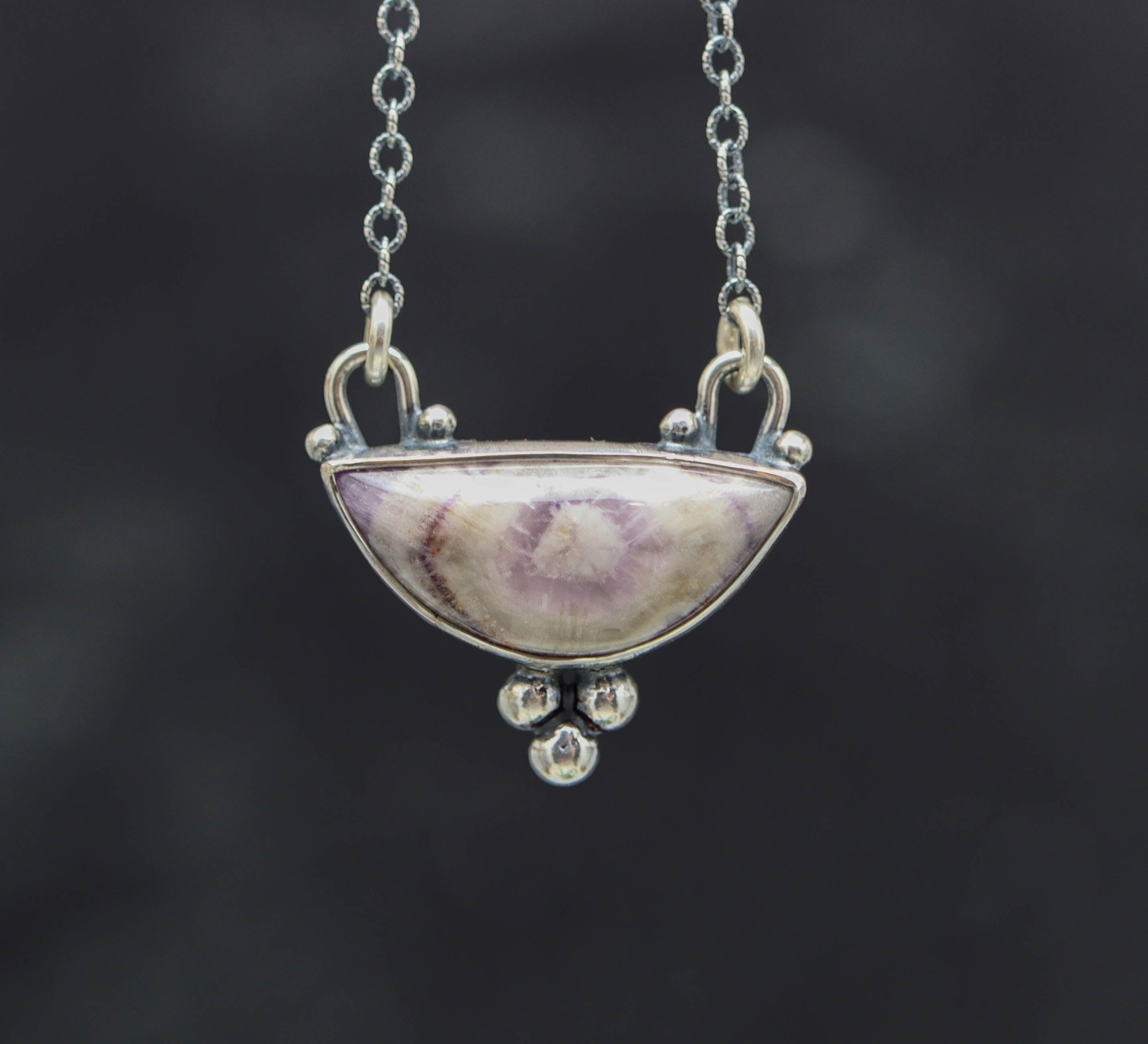 Phantom Amethyst Petite Pendant Necklace in Sterling Silver