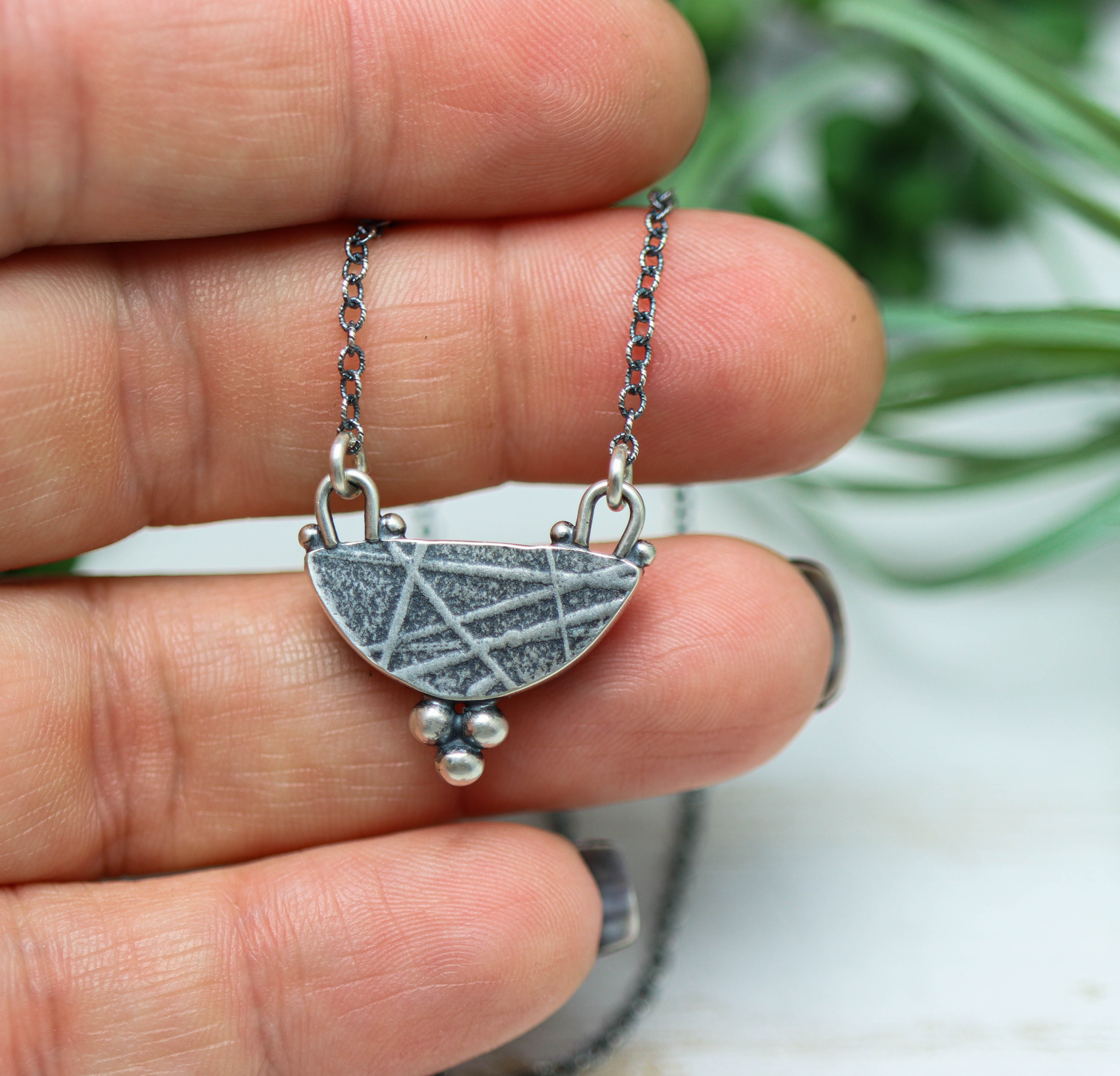 Phantom Amethyst Petite Pendant Necklace in Sterling Silver