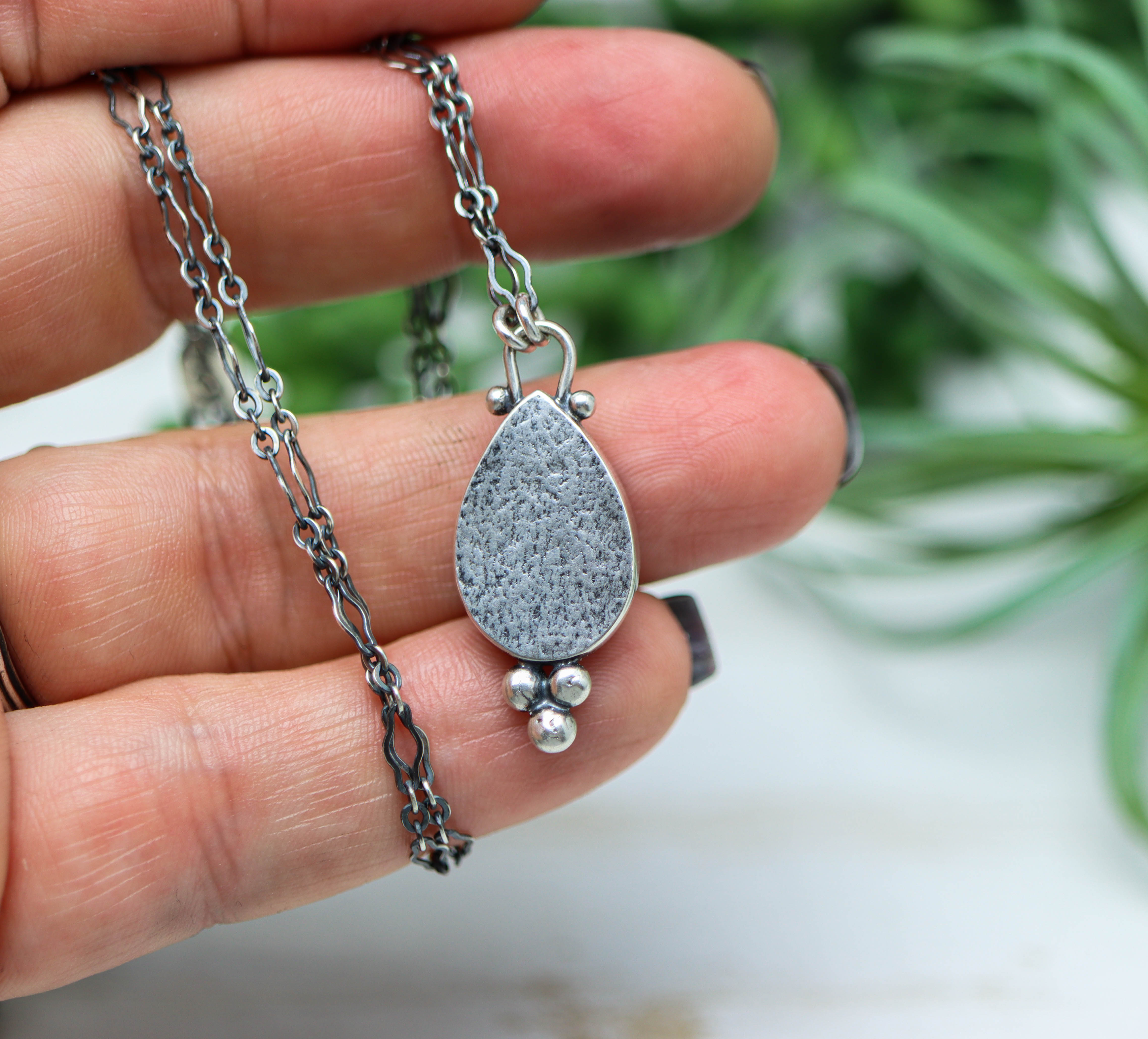 London Blue Topaz Pendant Necklace Sterling Silver