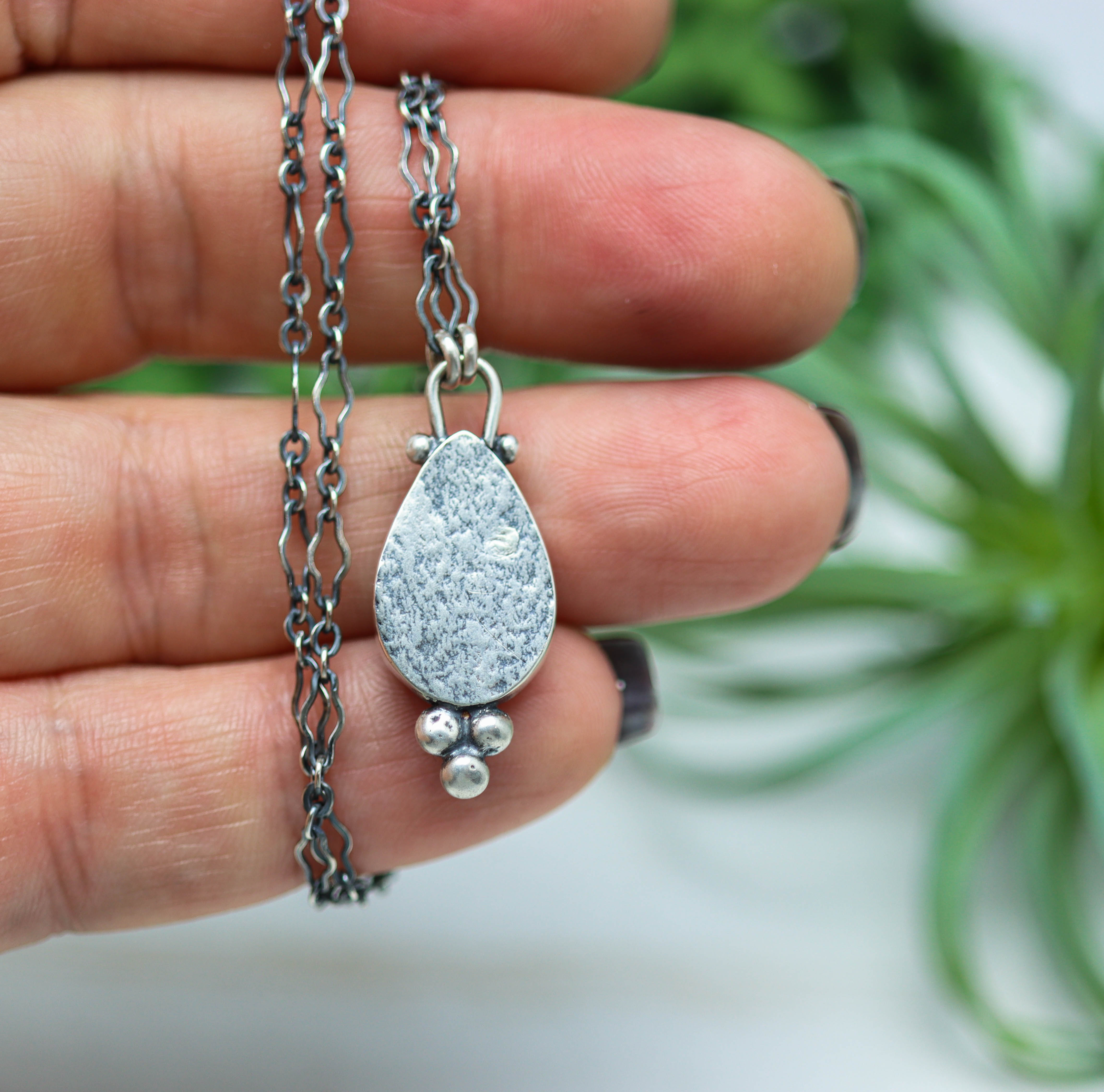 London Blue Topaz Pendant Necklace Sterling Silver