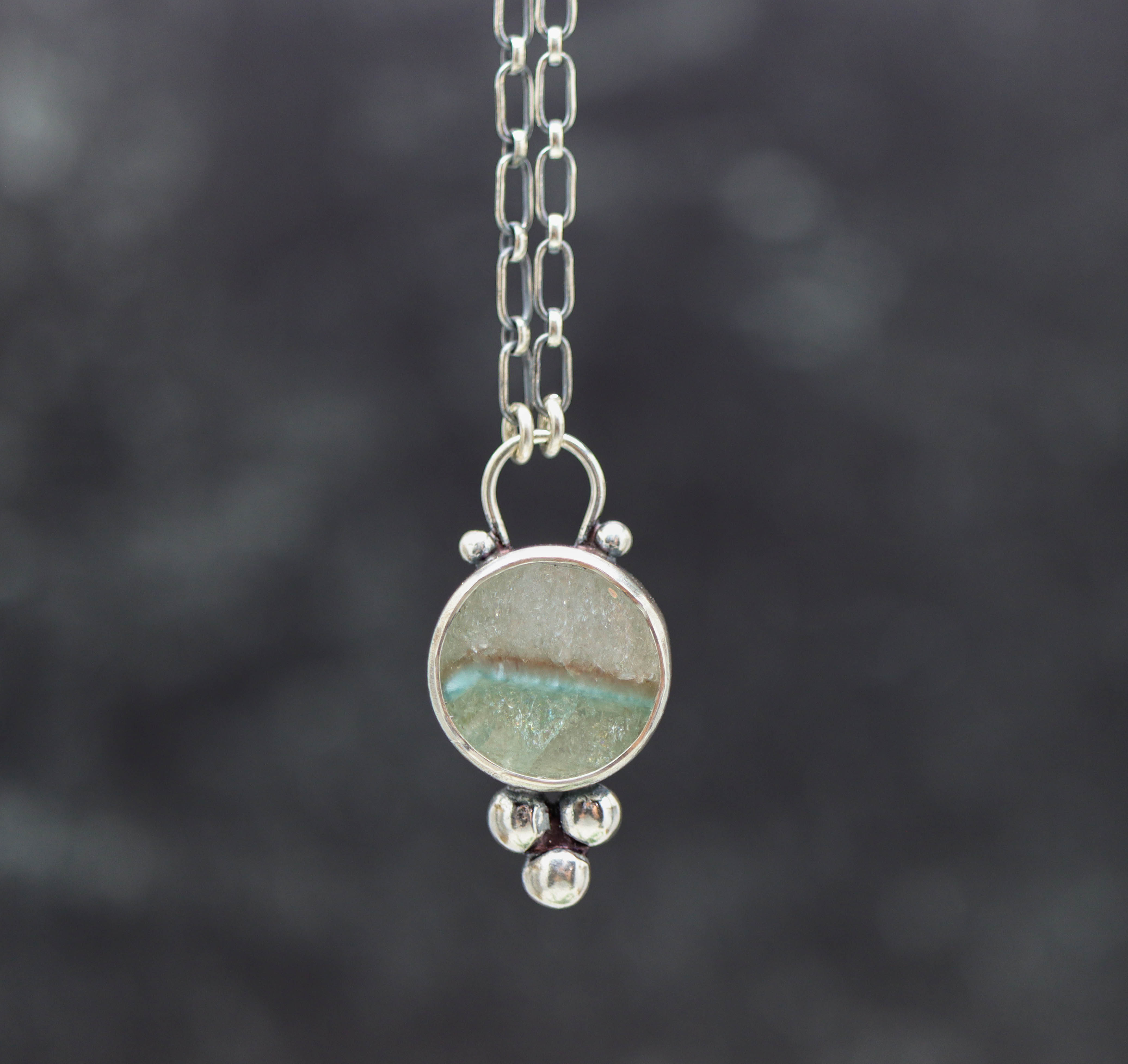 Gilalite Quartz Pendant Necklace Sterling Silver