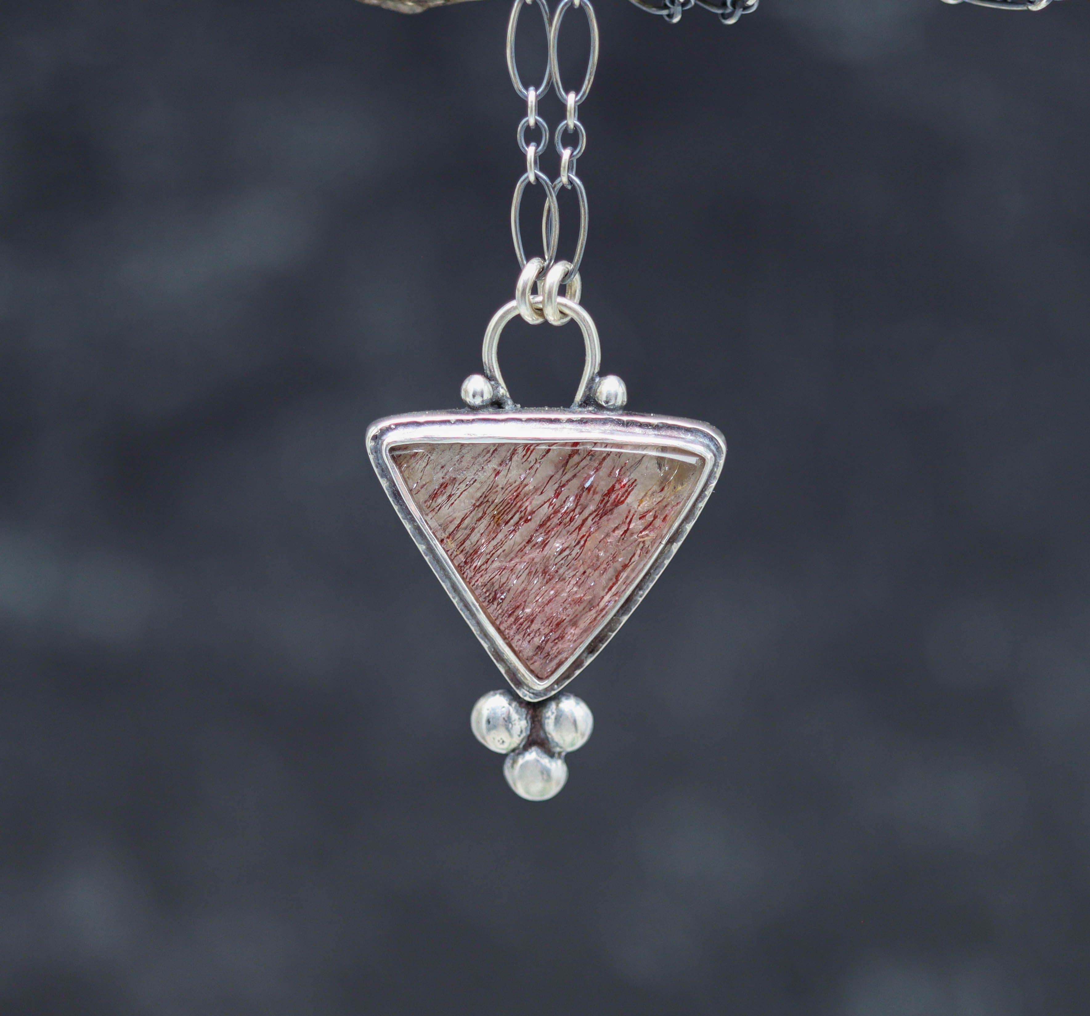 Super Seven or Melody Stone Pendant Sterling Silver Gemstone Necklace