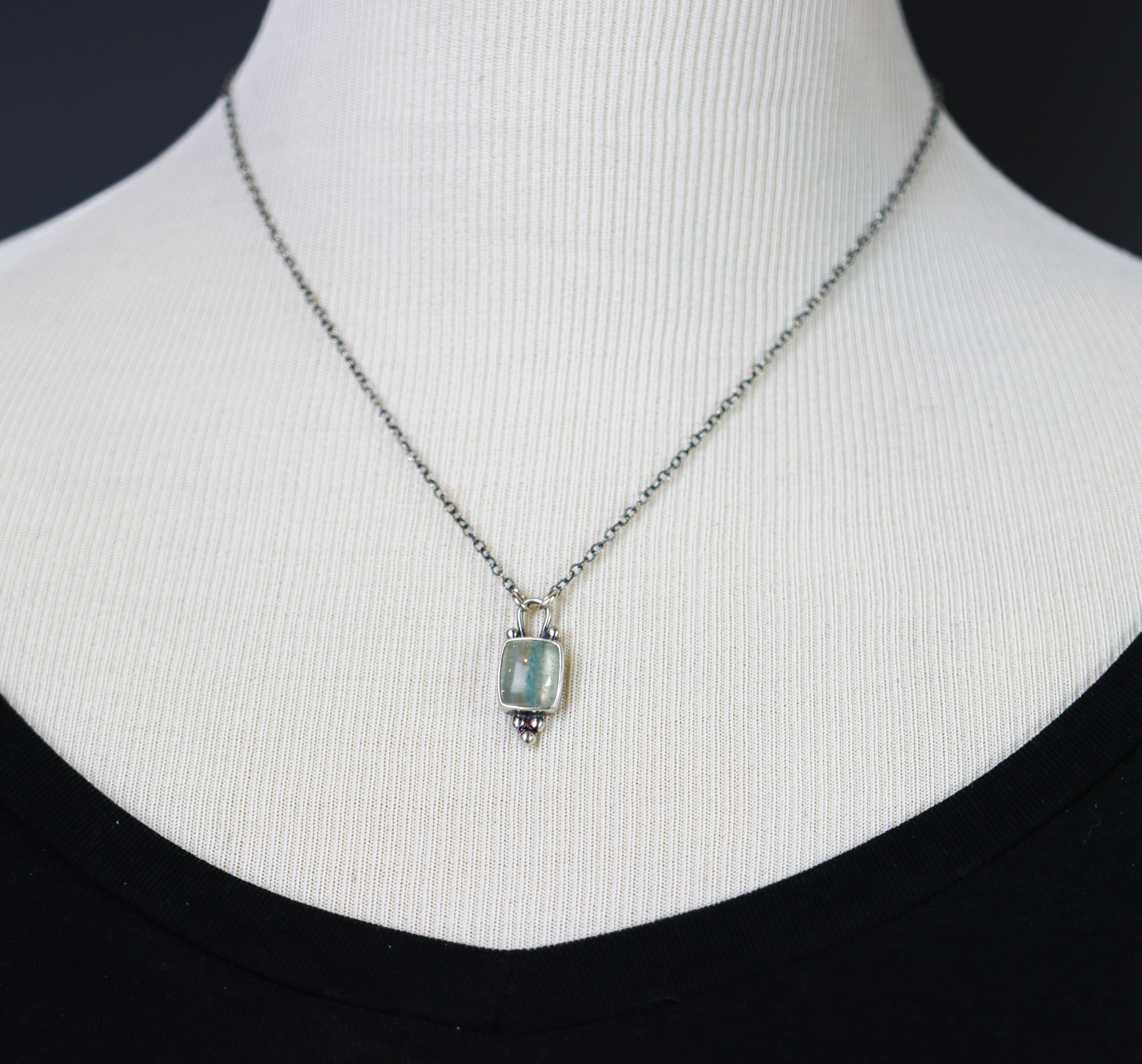 Gilalite Quartz Petite Pendant Necklace in Sterling Silver