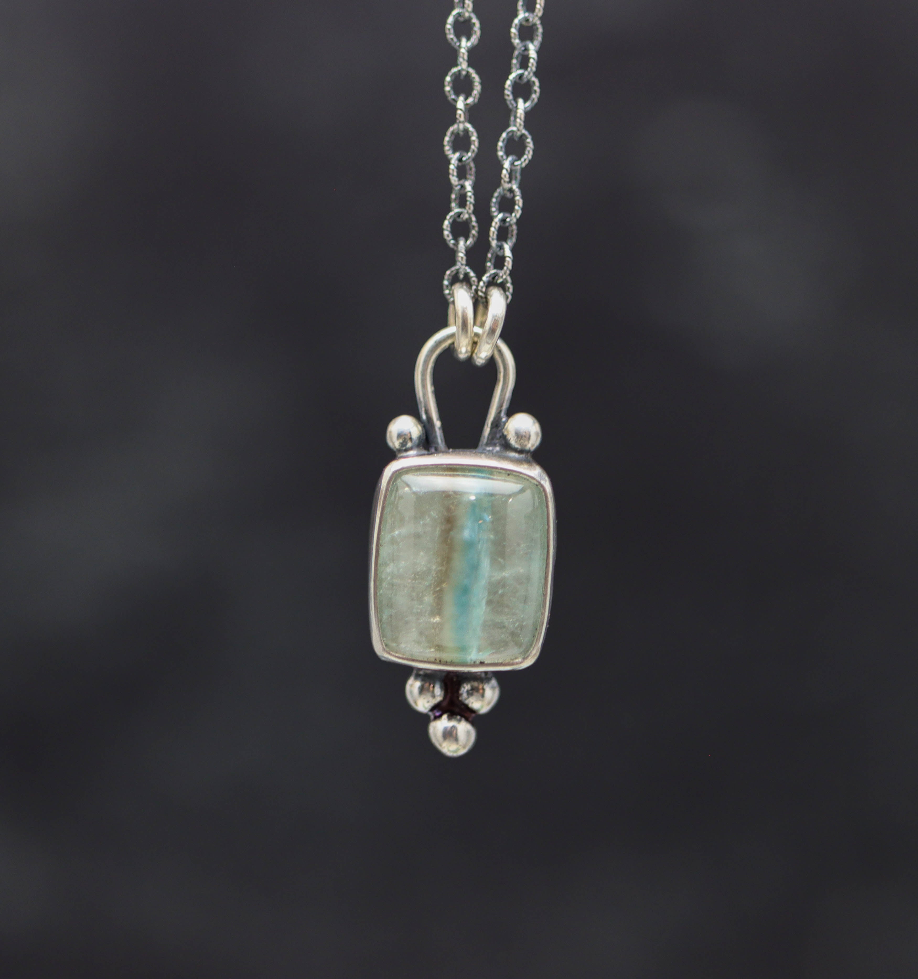 Gilalite Quartz Petite Pendant Necklace in Sterling Silver