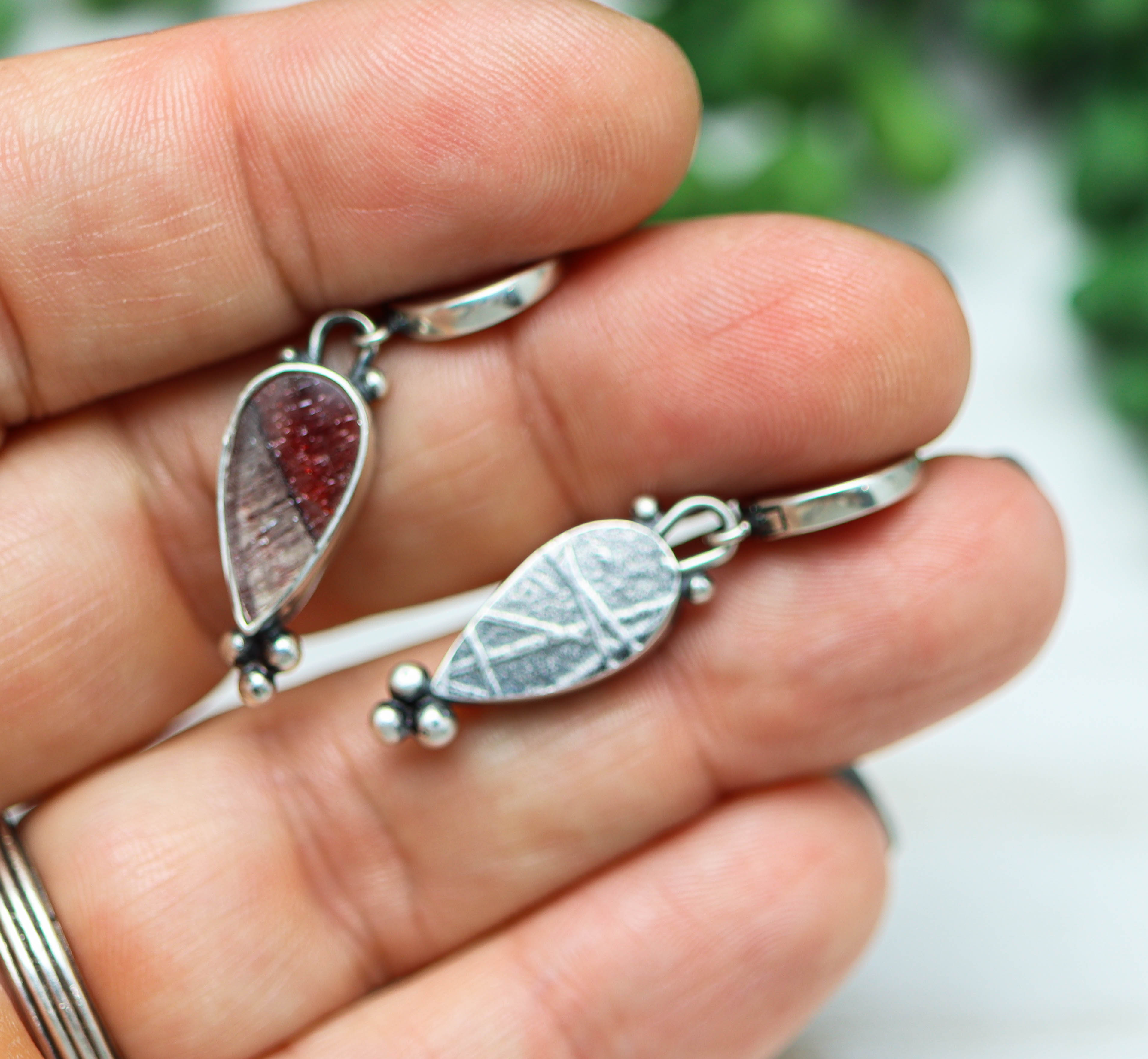 Super Seven Sterling Silver Dangle Earrings