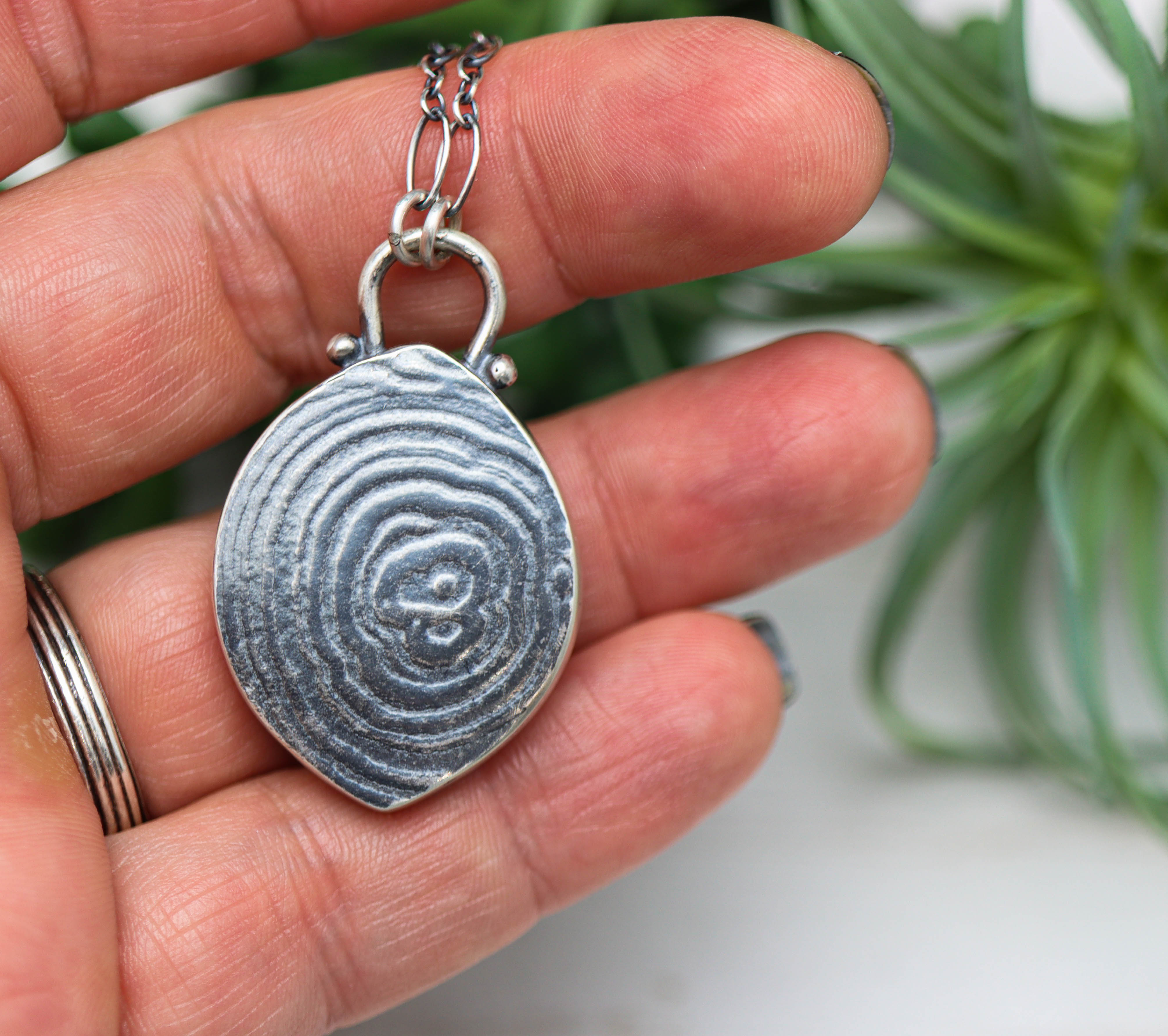 Laguna Agate Pendant Necklace Sterling Silver