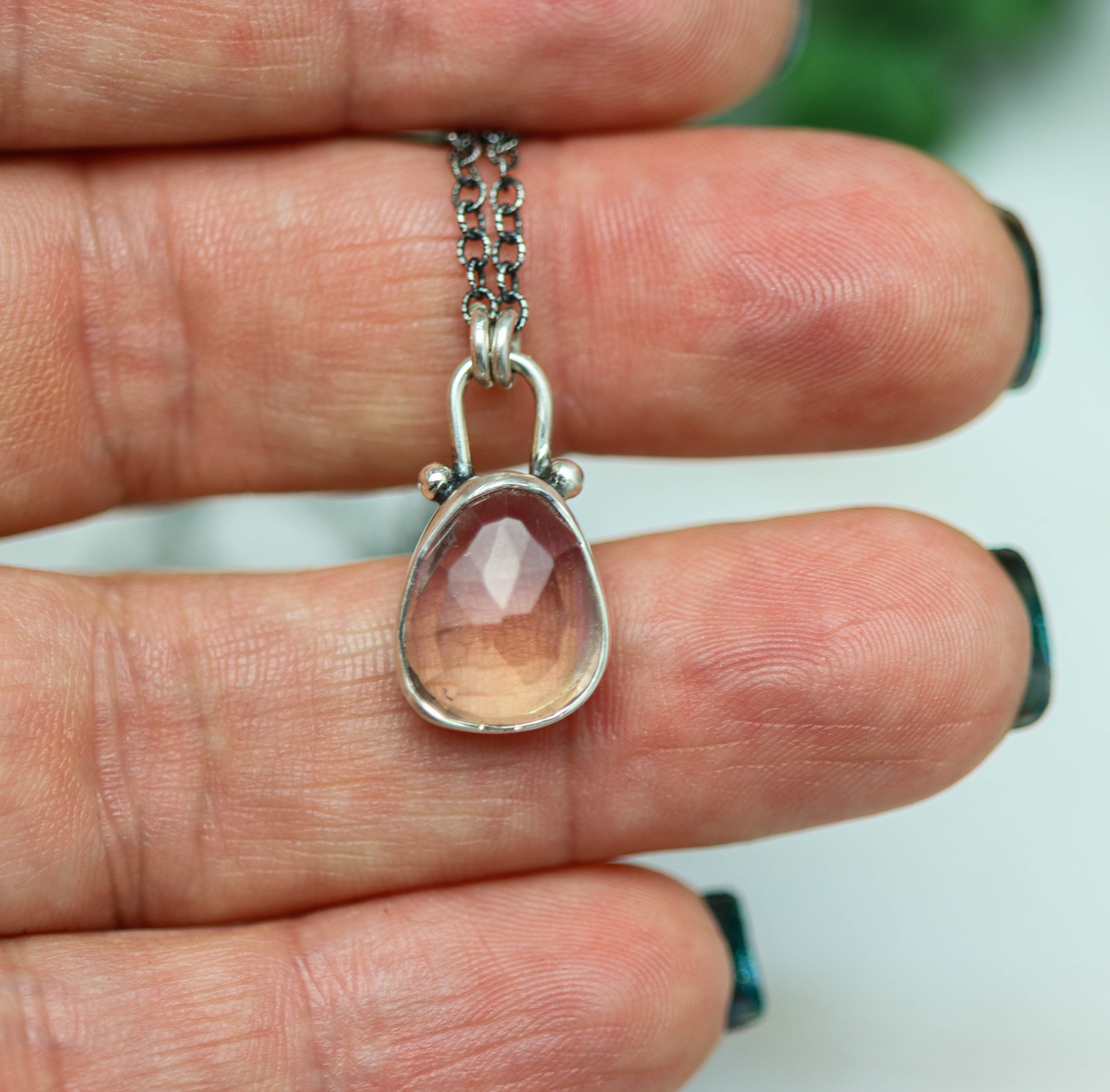 Ametrine Petite Pendant Necklace in Sterling Silver