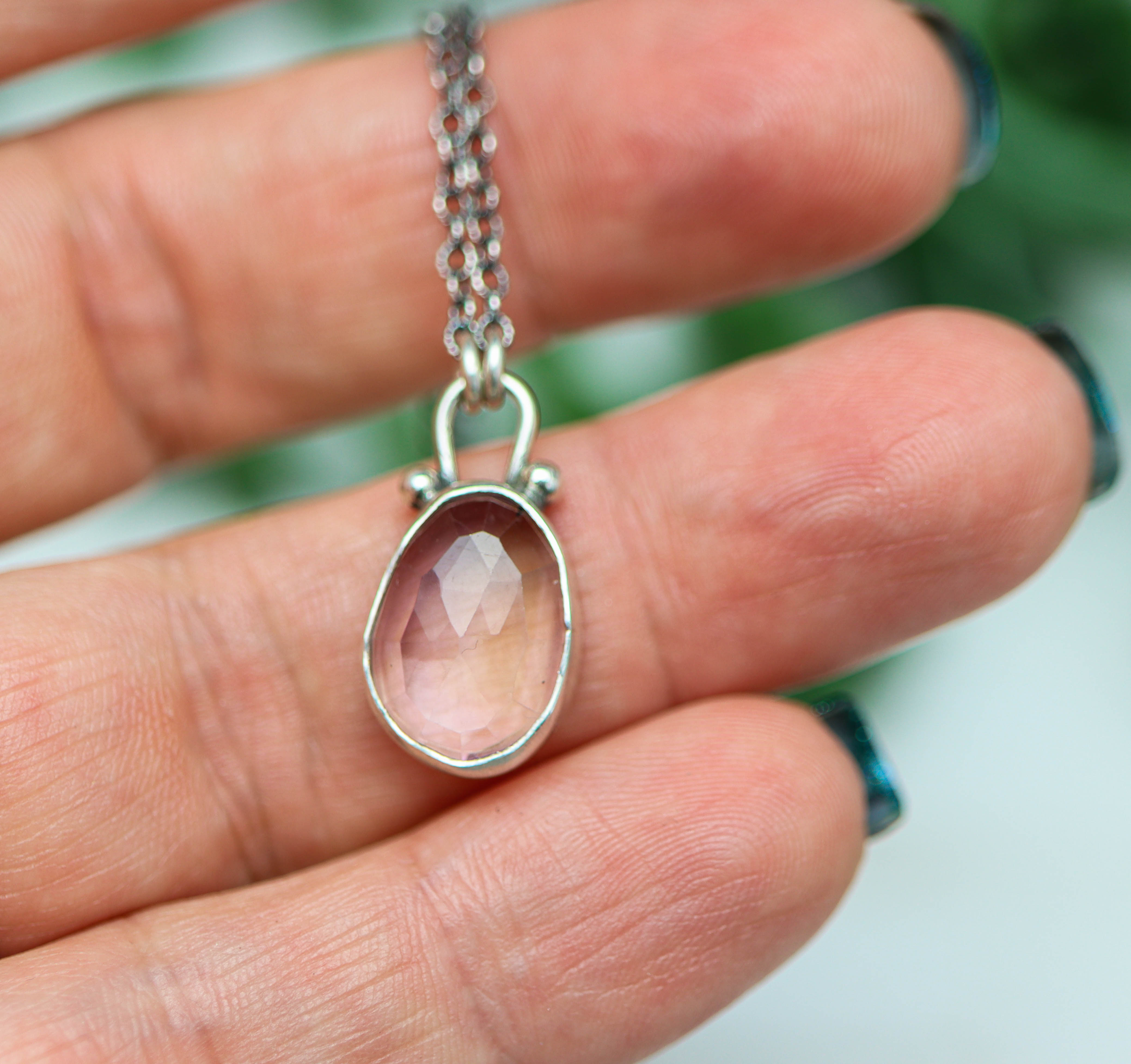 Ametrine Petite Pendant Necklace in Sterling Silver