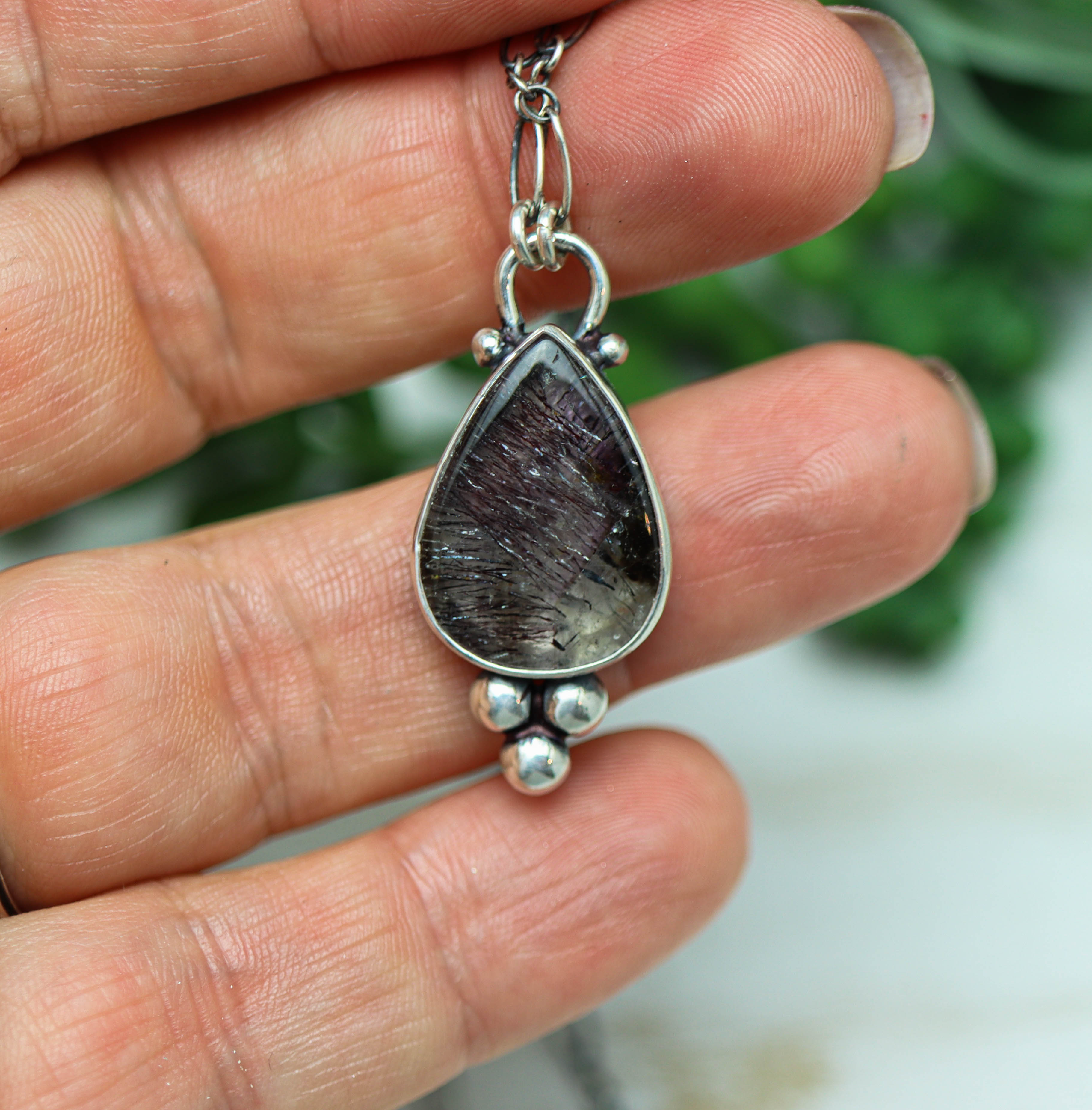 Super Seven or Melody Stone Pendant Sterling Silver Gemstone Necklace