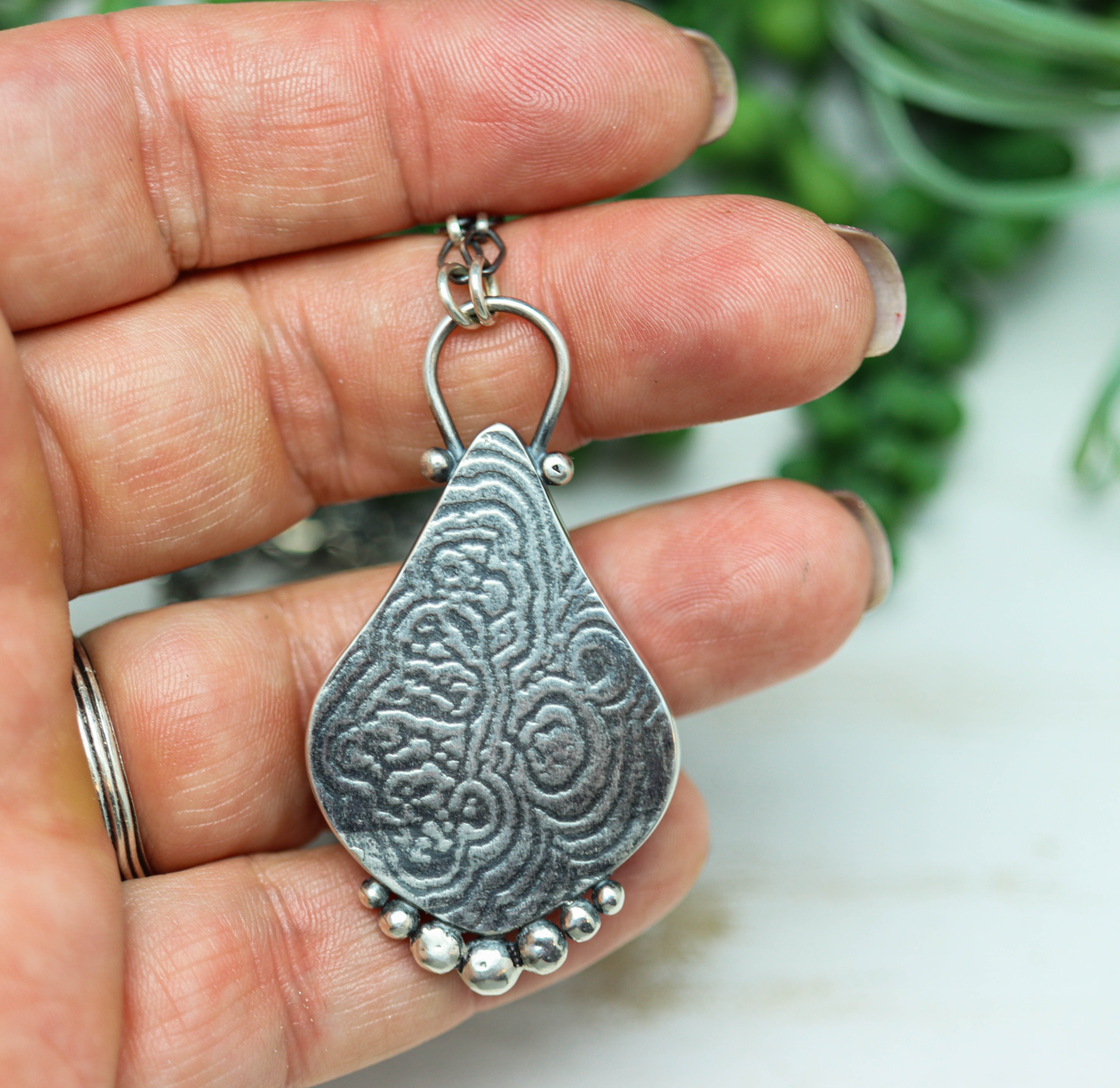 Laguna Agate Pendant Necklace Sterling Silver