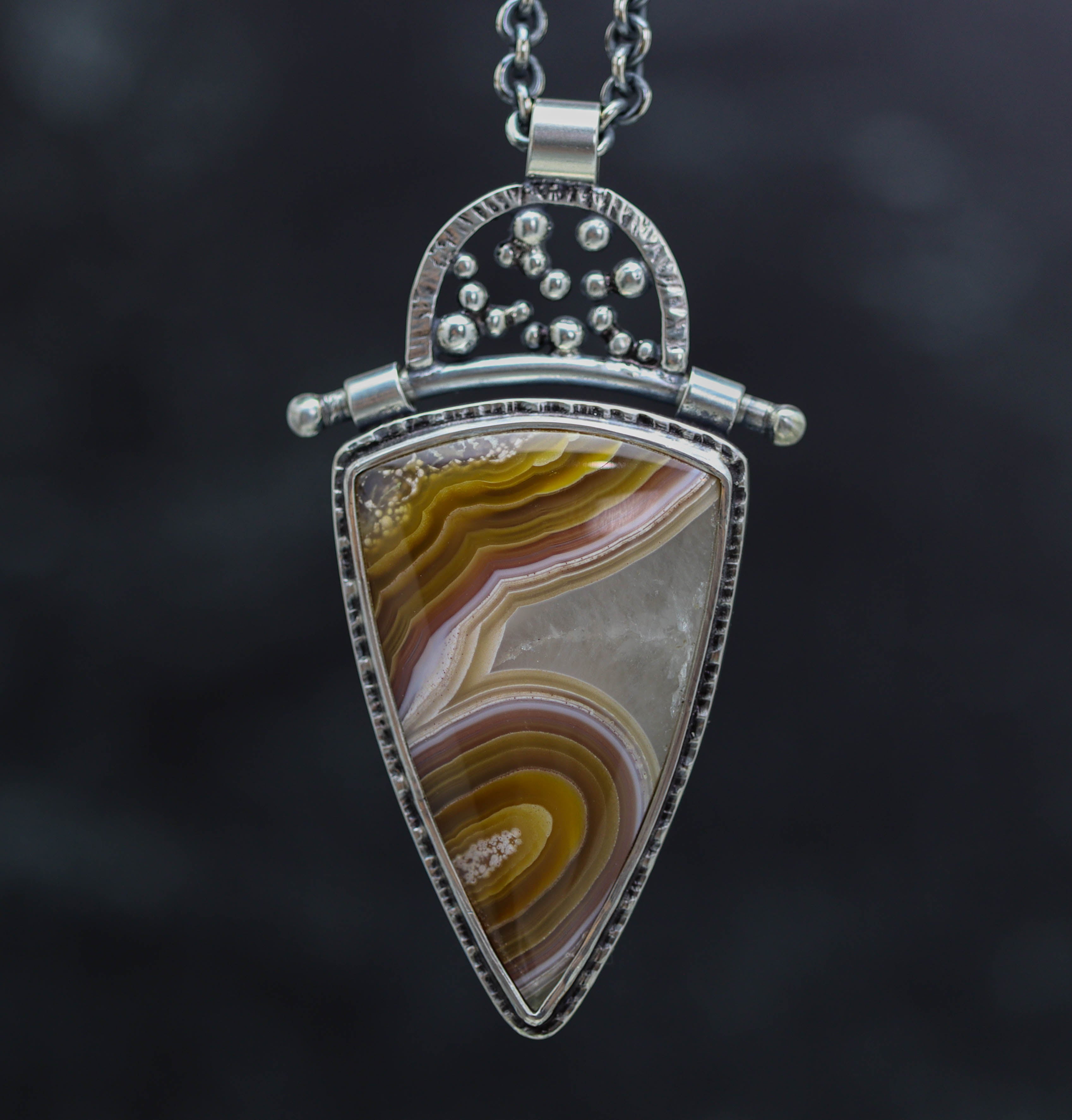 Laguna Agate Pendant Necklace Sterling Silver