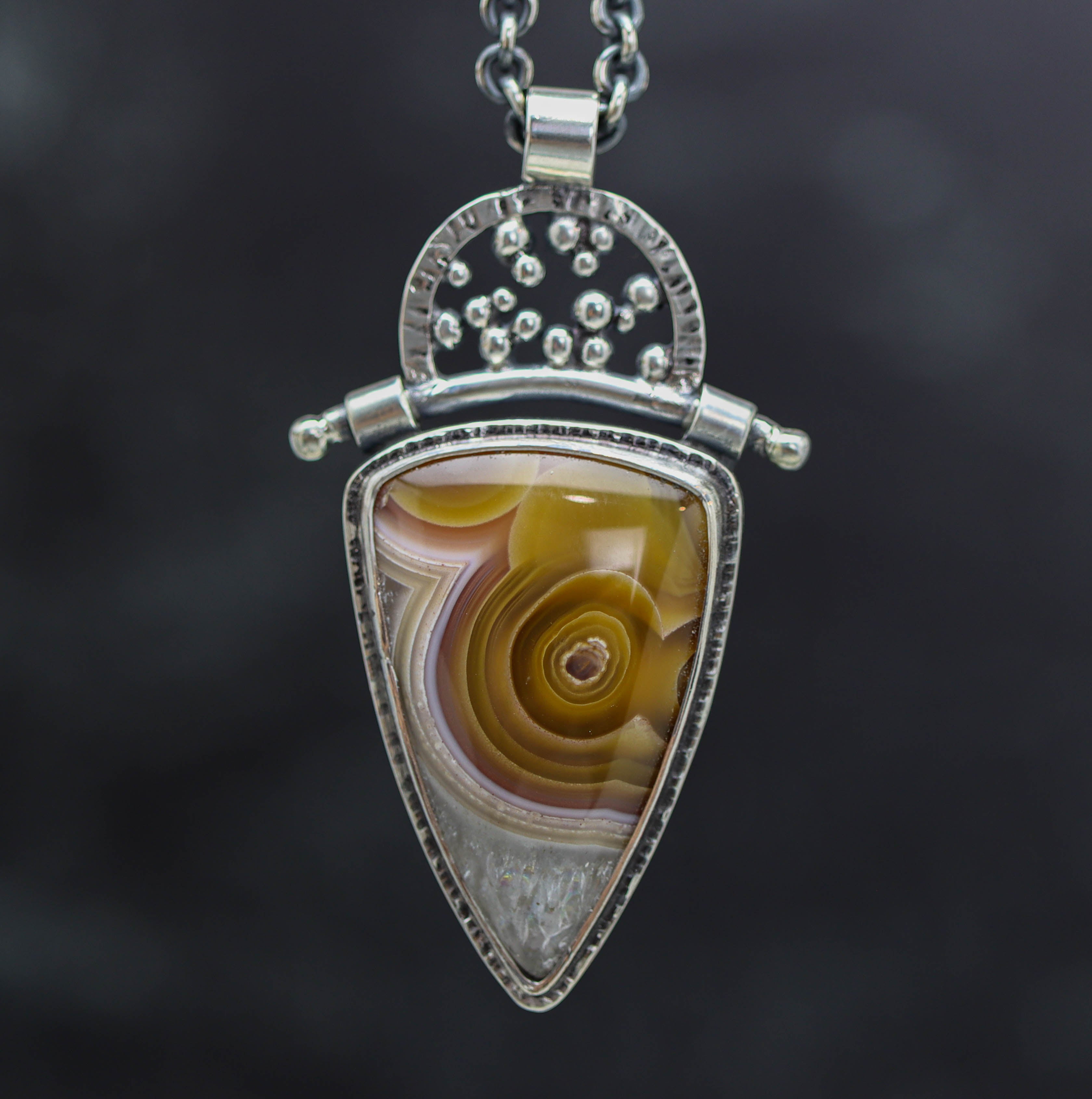 Laguna Agate Pendant Necklace Sterling Silver