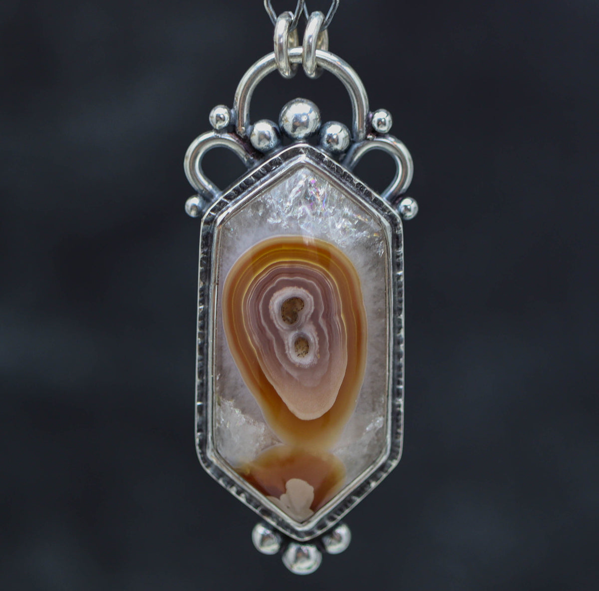 Laguna Agate Pendant Necklace Sterling Silver