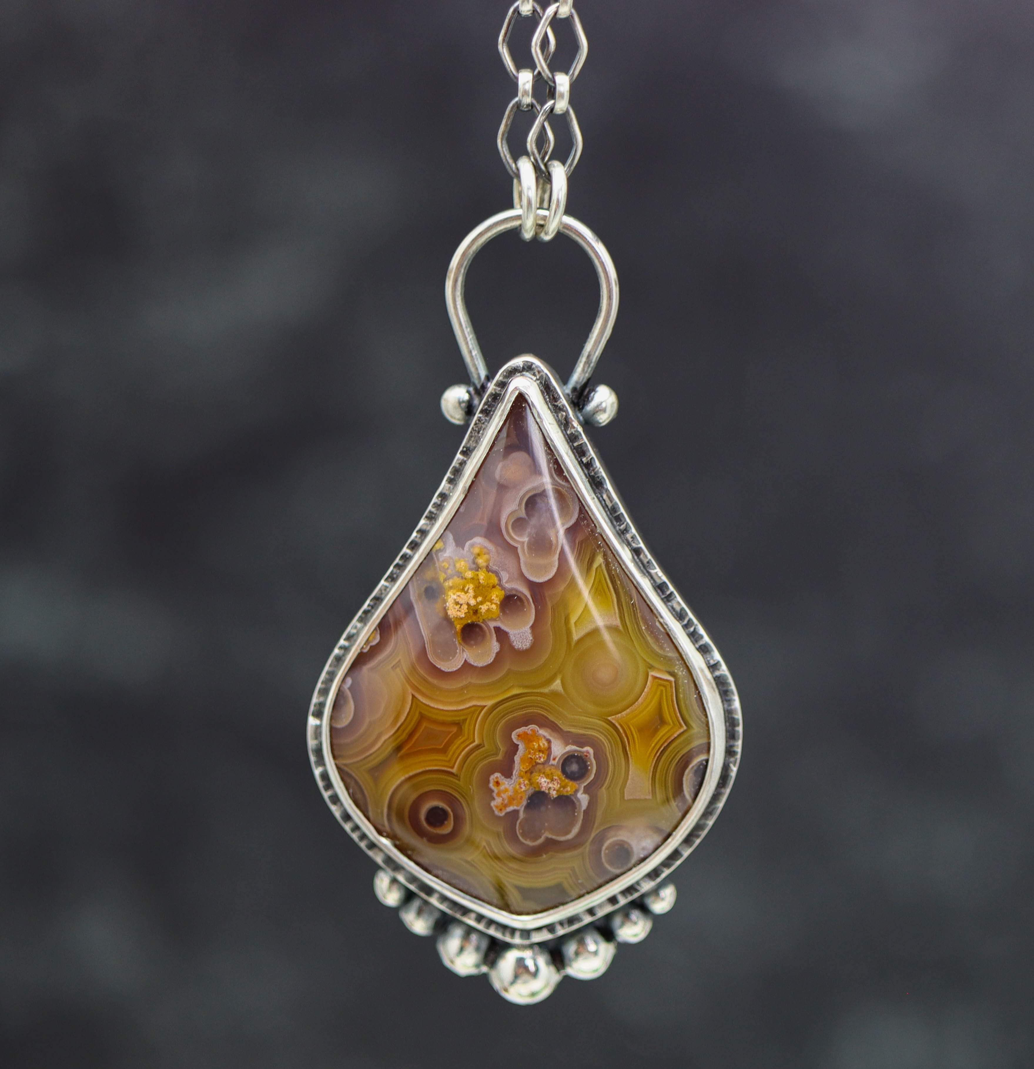 Laguna Agate Pendant Necklace Sterling Silver