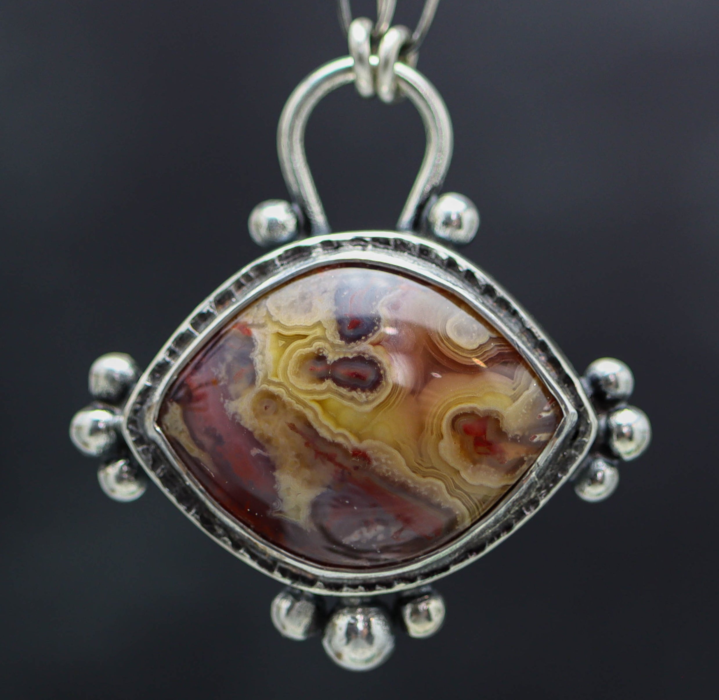 Laguna Agate Pendant Necklace Sterling Silver