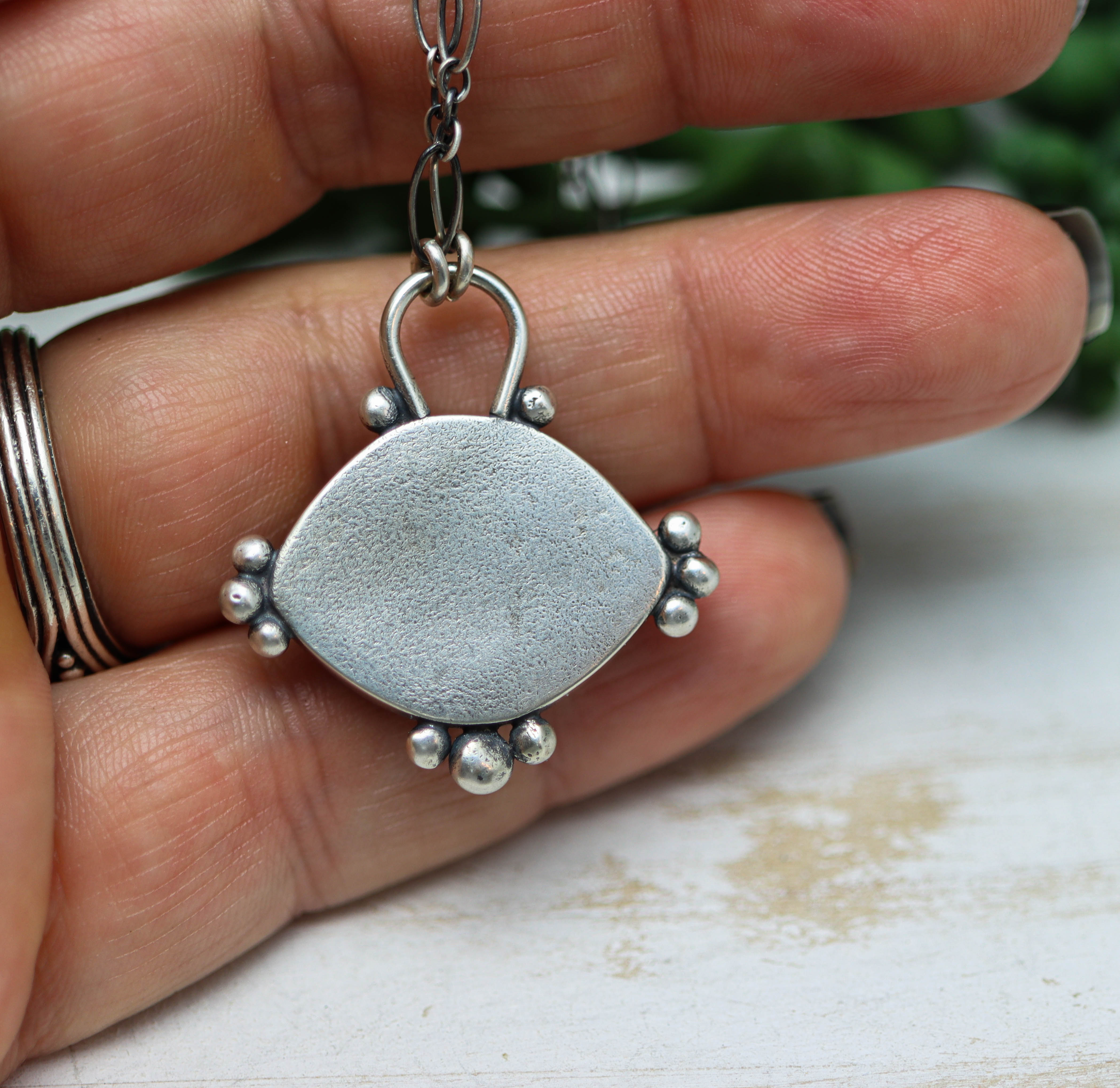 Laguna Agate Pendant Necklace Sterling Silver