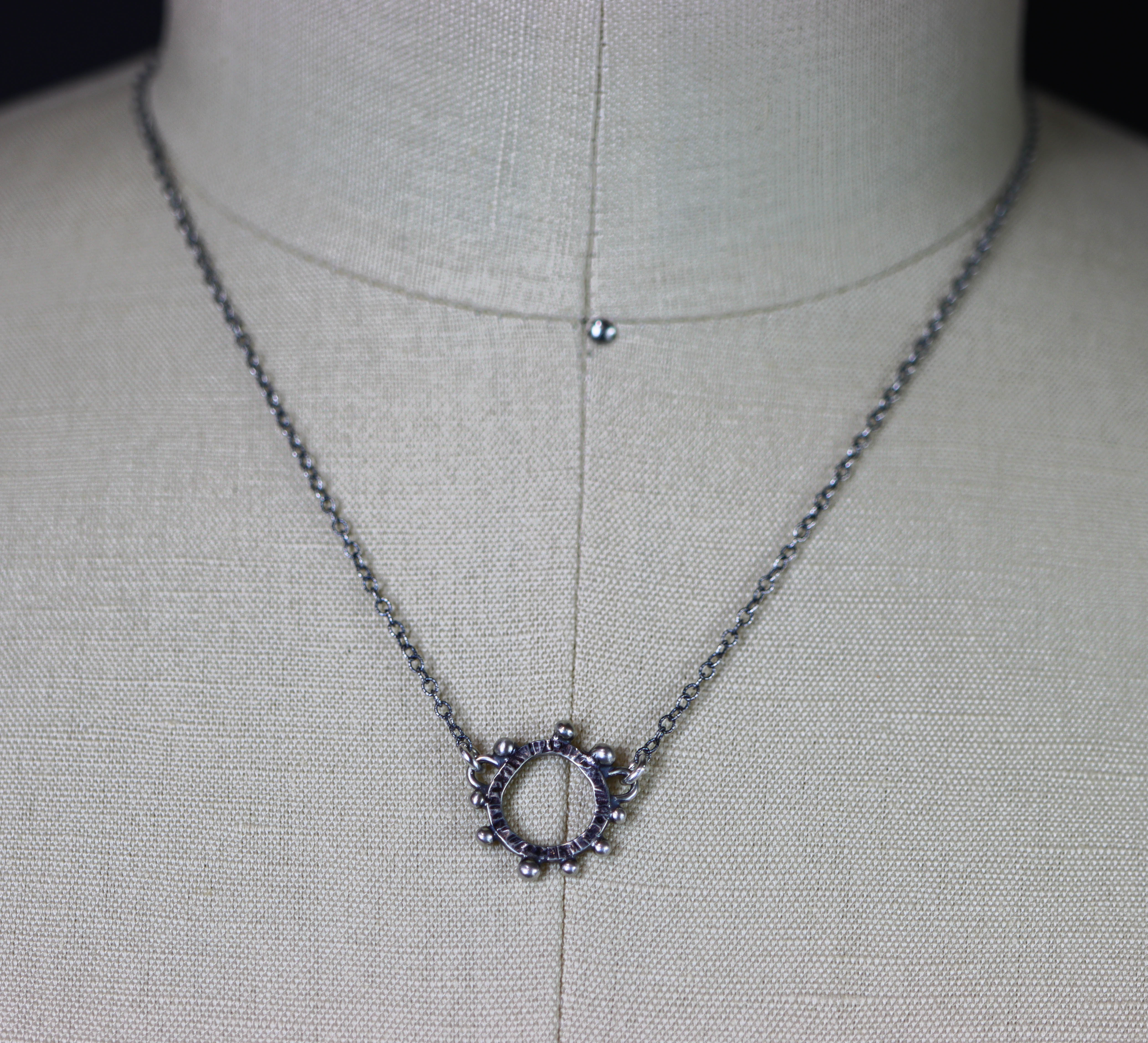 Wonky Circle Sterling Silver Necklace - Small