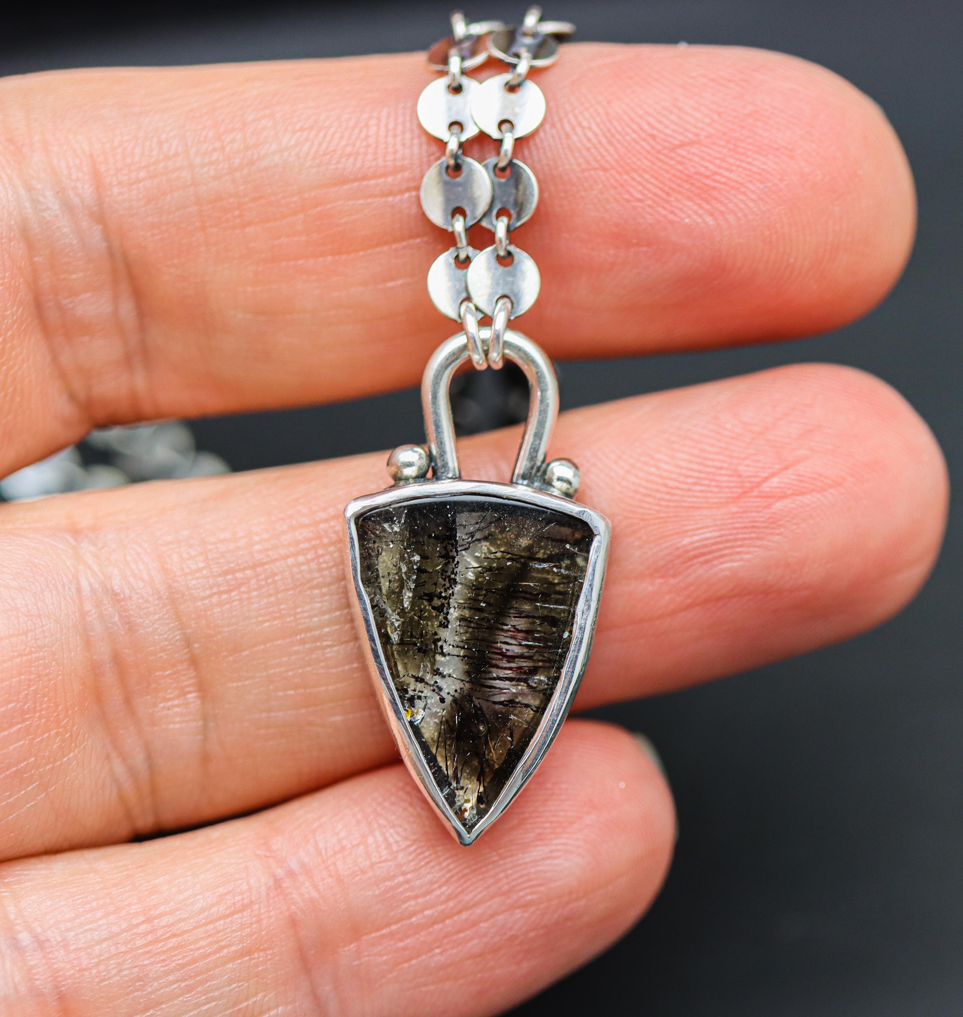 Super Seven or Melody Stone Pendant Sterling Silver One Of a Kind Gemstone Necklace