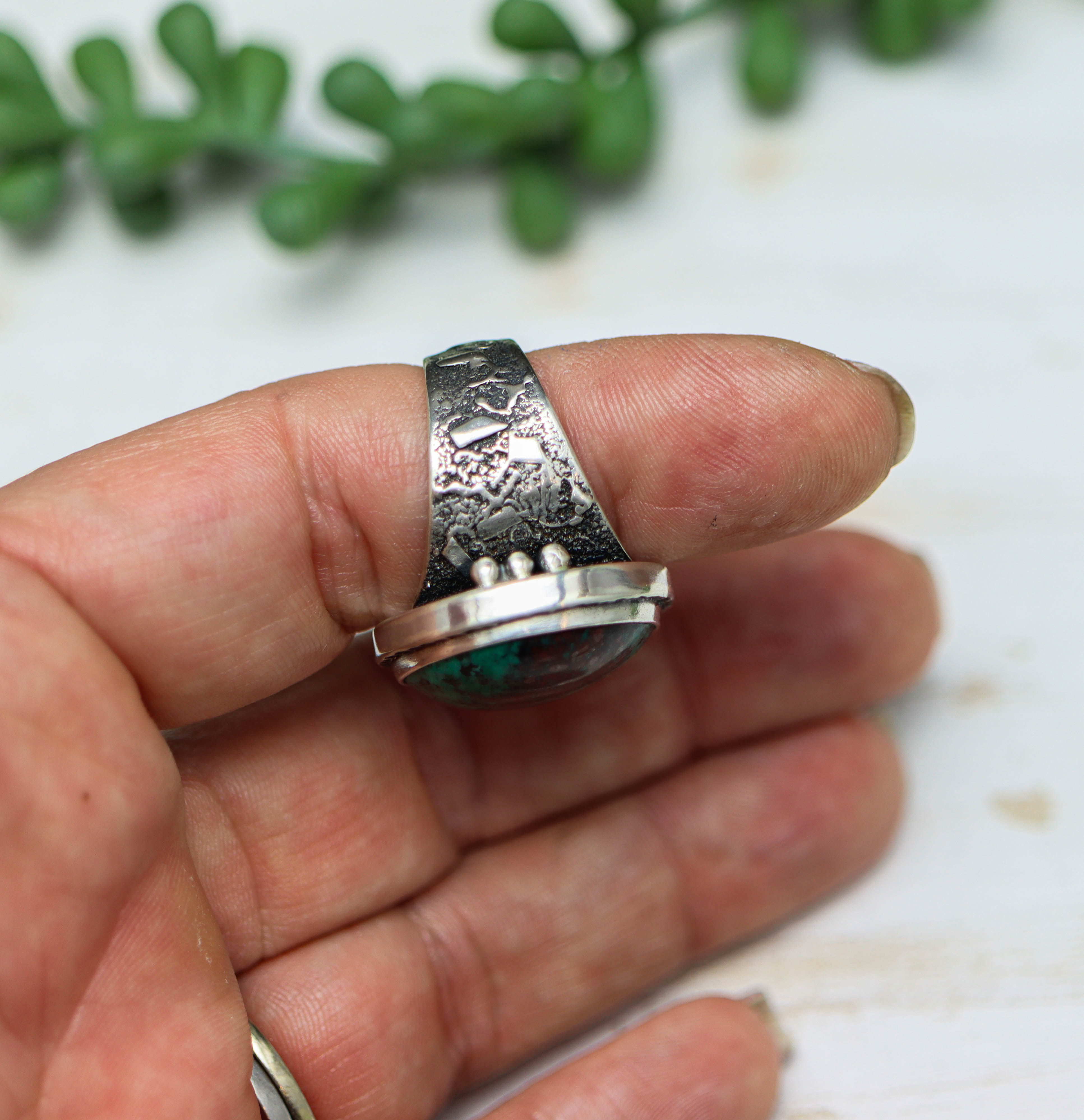 Sonoran Sunrise Sterling Silver Wide Band Ring