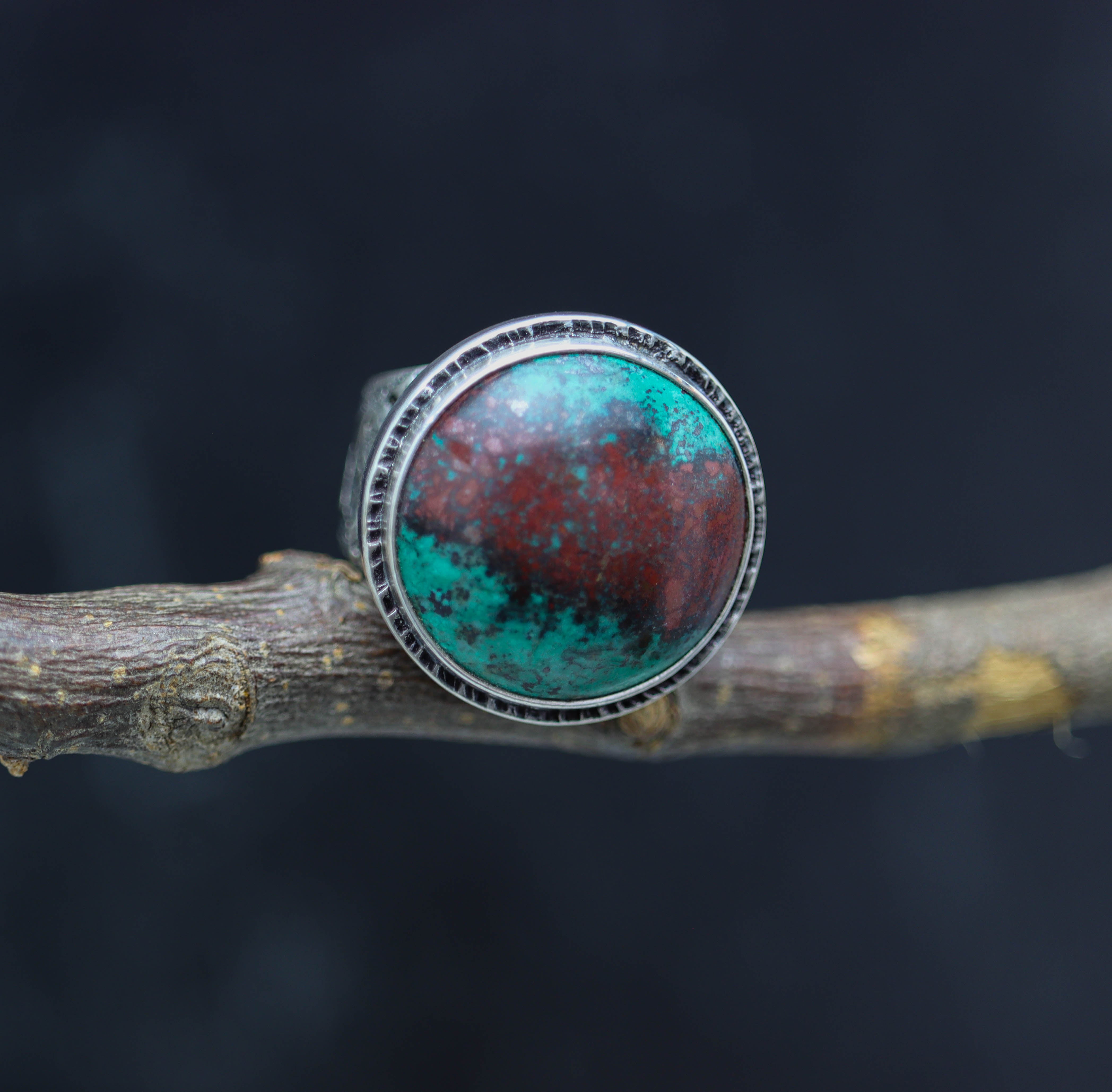 Sonoran Sunrise Sterling Silver Wide Band Ring