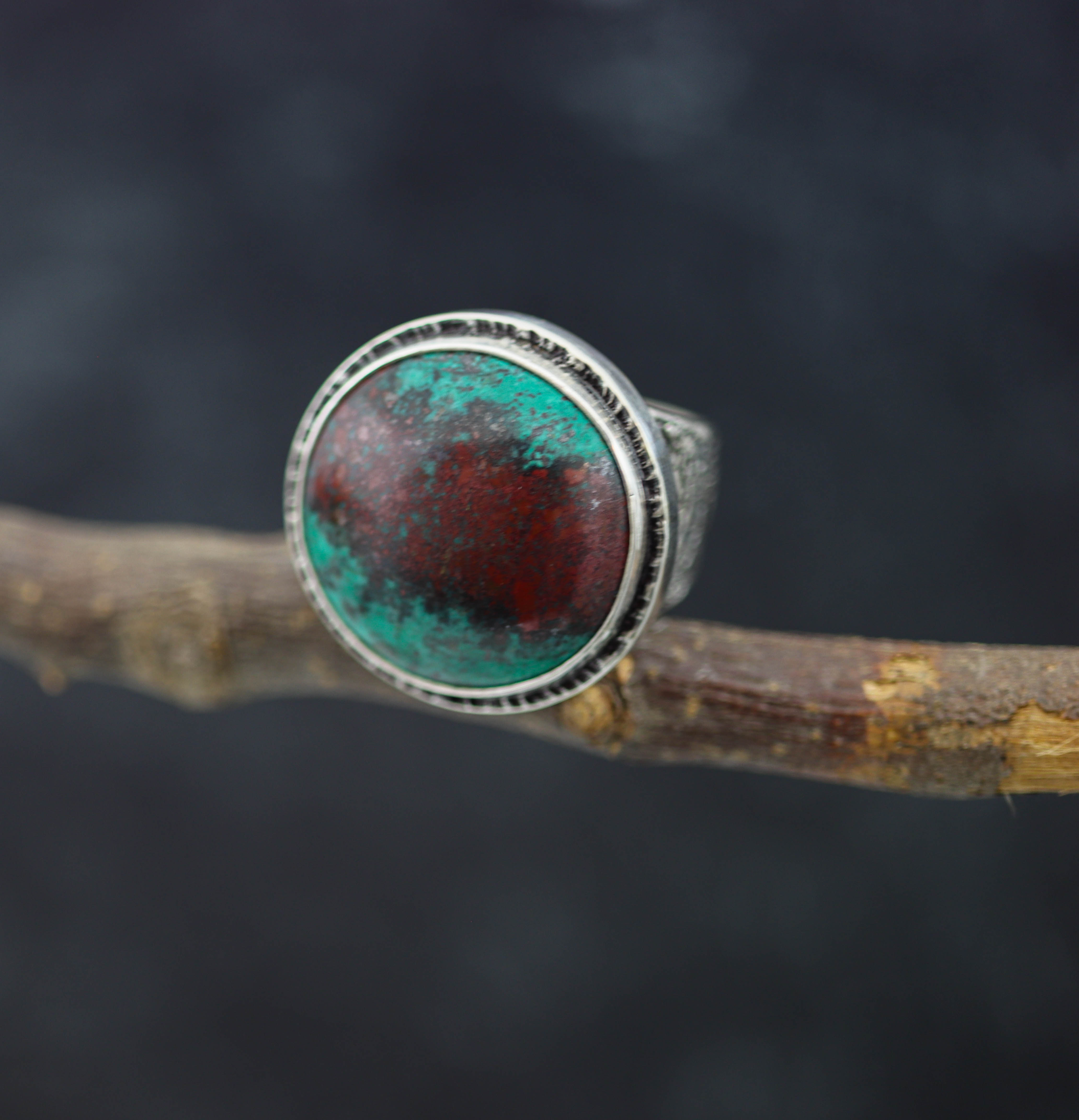 Sonoran Sunrise Sterling Silver Wide Band Ring
