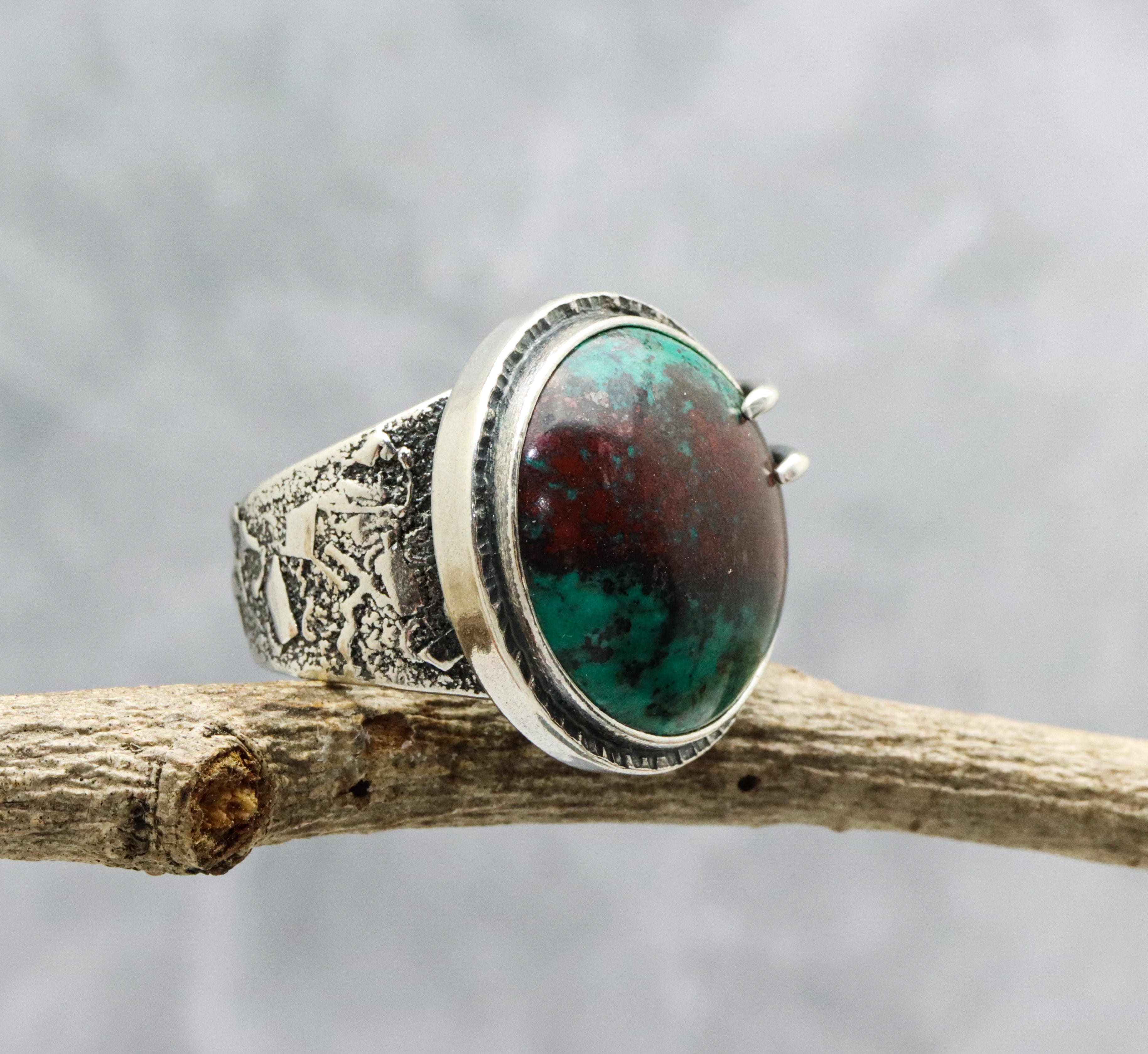 Sonoran Sunrise Sterling Silver Wide Band Ring