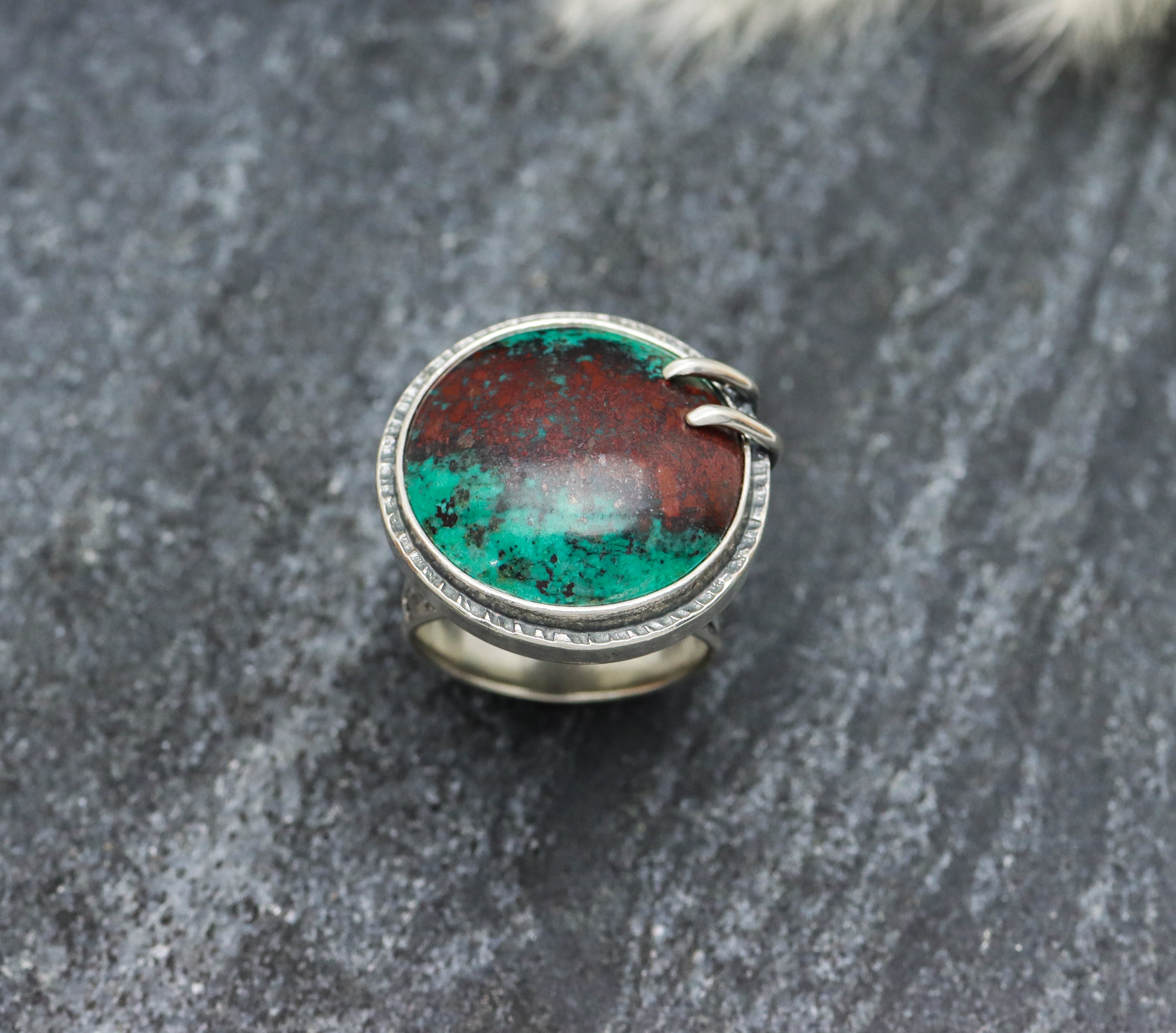 Sonoran Sunrise Sterling Silver Wide Band Ring