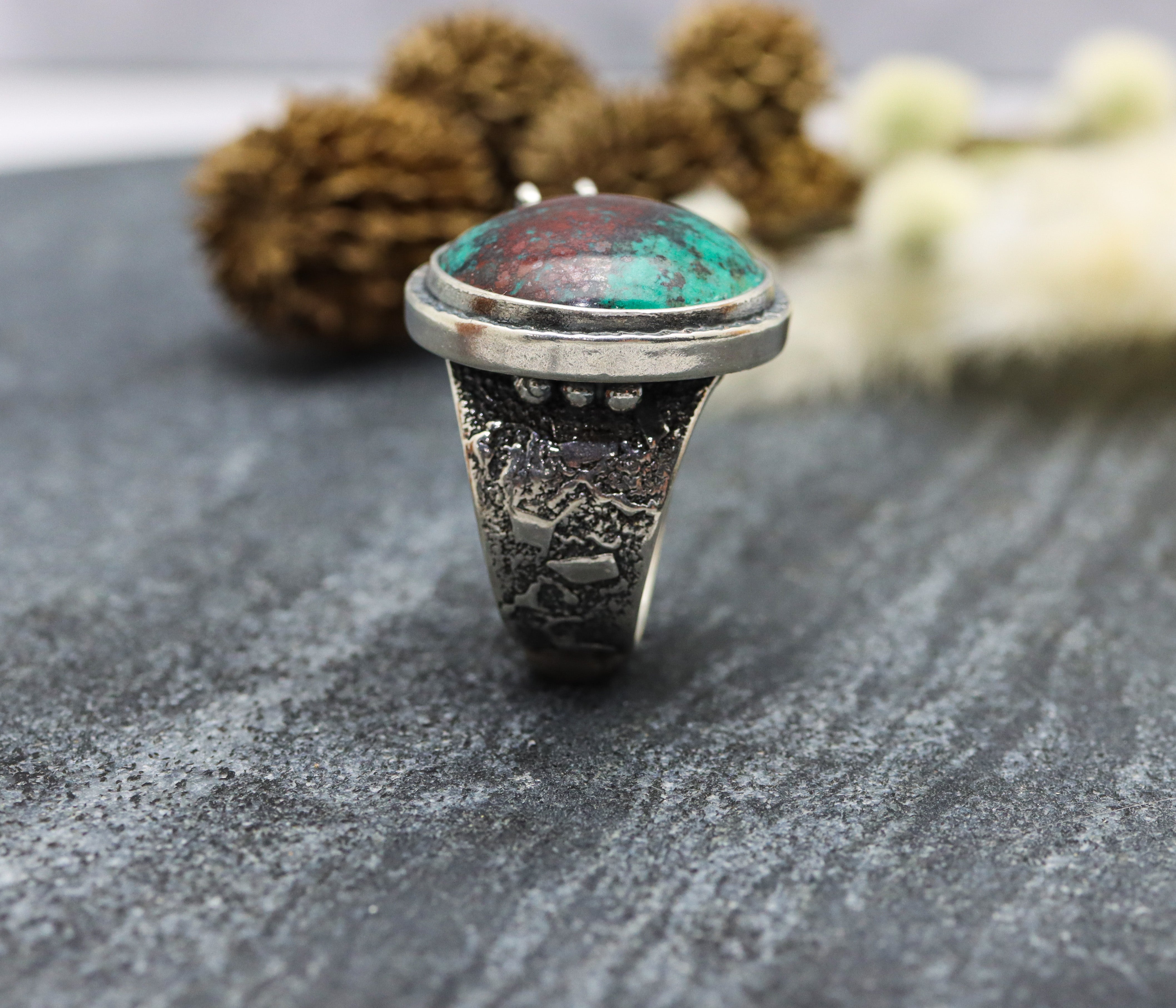 Sonoran Sunrise Sterling Silver Wide Band Ring