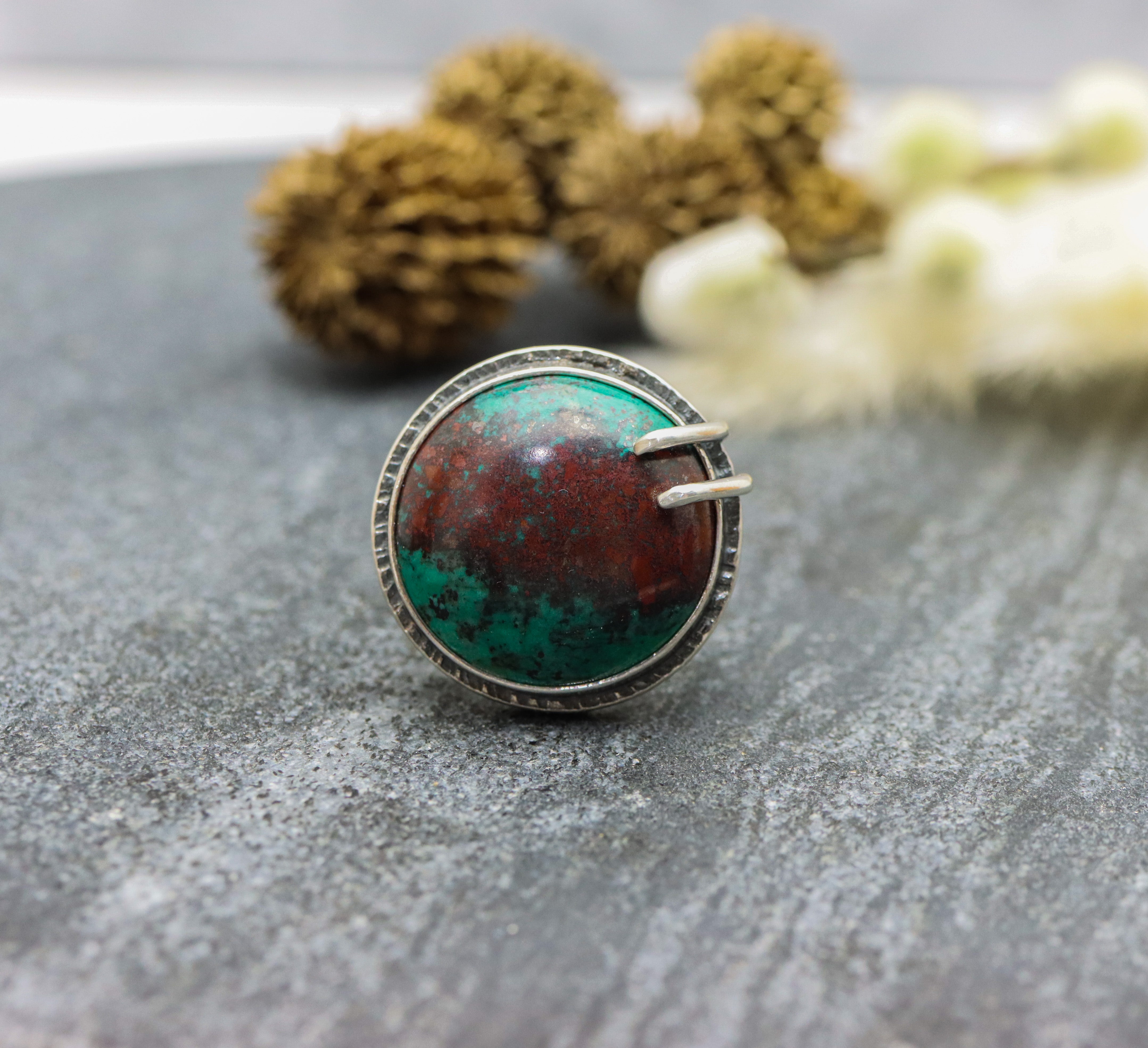 Sonoran Sunrise Sterling Silver Wide Band Ring