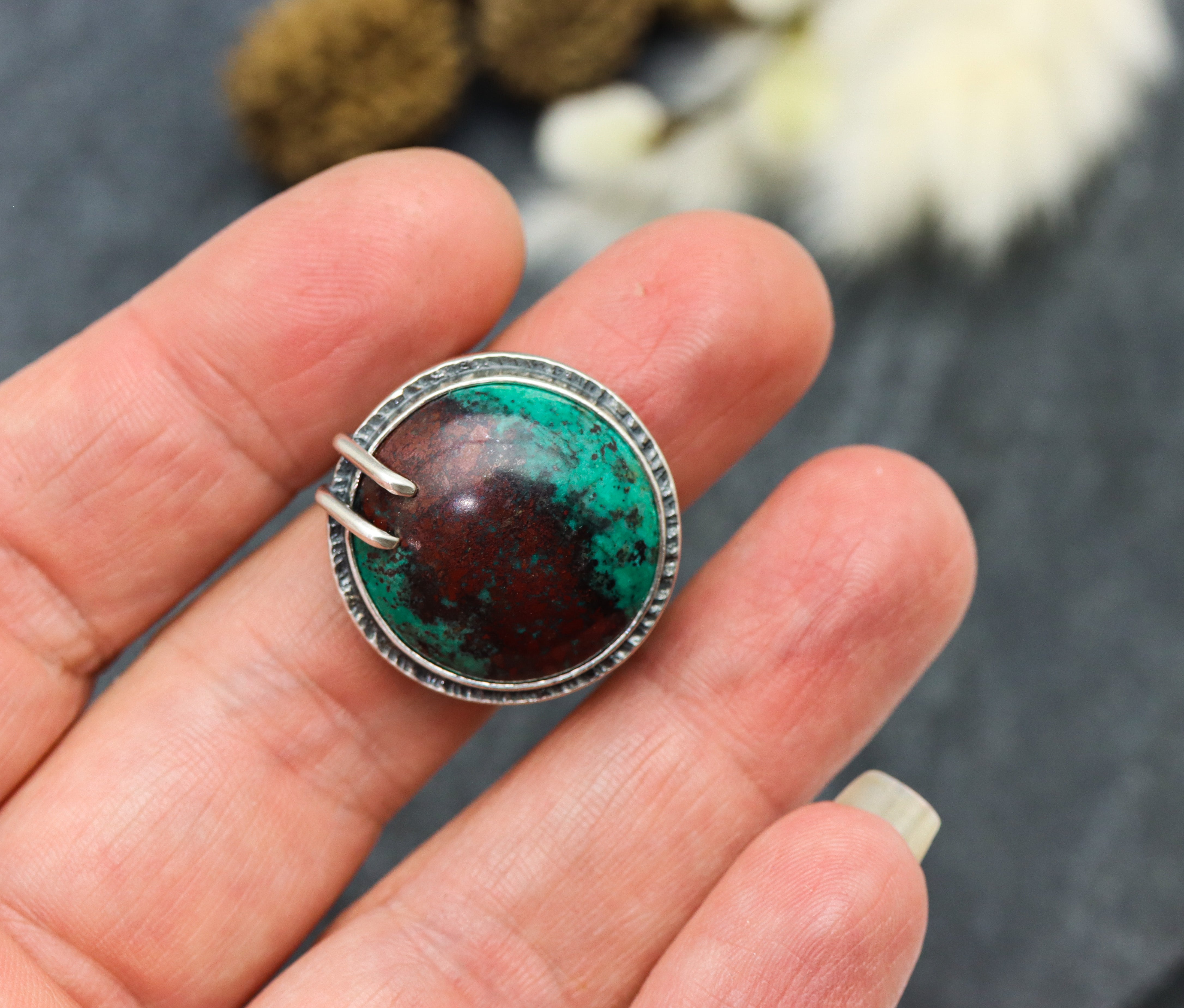 Sonoran Sunrise Sterling Silver Wide Band Ring