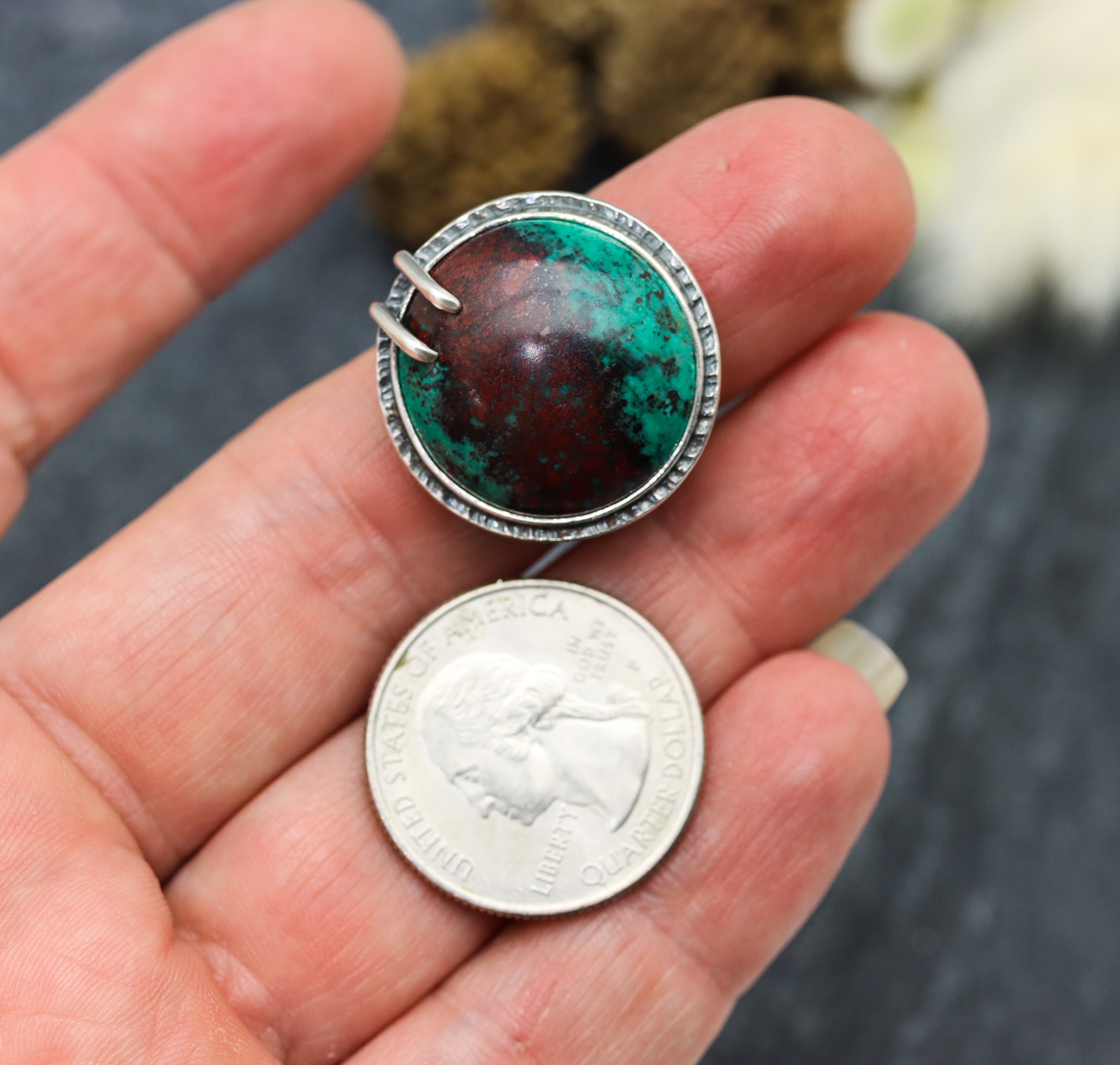 Sonoran Sunrise Sterling Silver Wide Band Ring