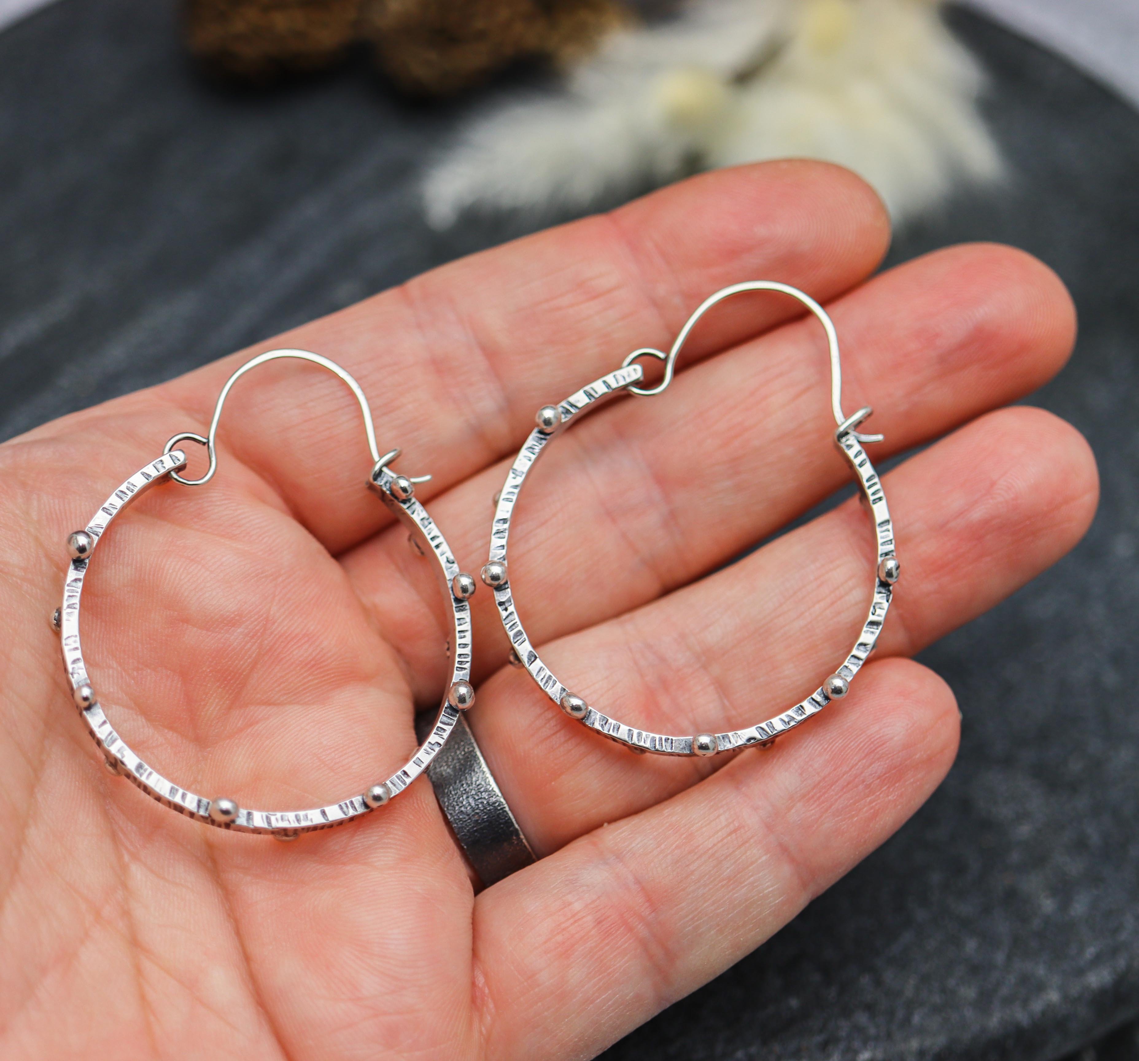 Dew Drops Hoop Earrings Made to Order