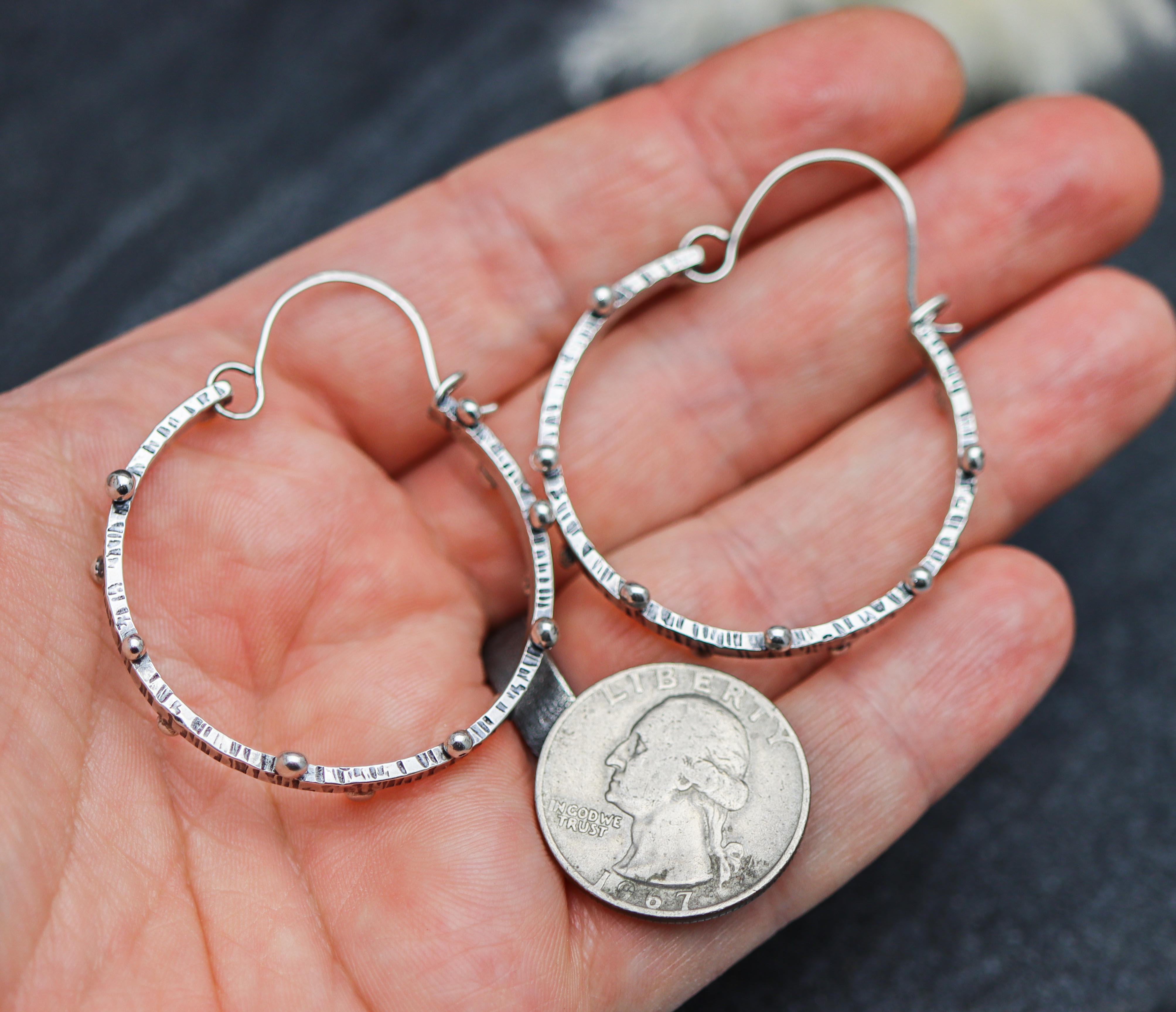 Dew Drops Hoop Earrings Made to Order