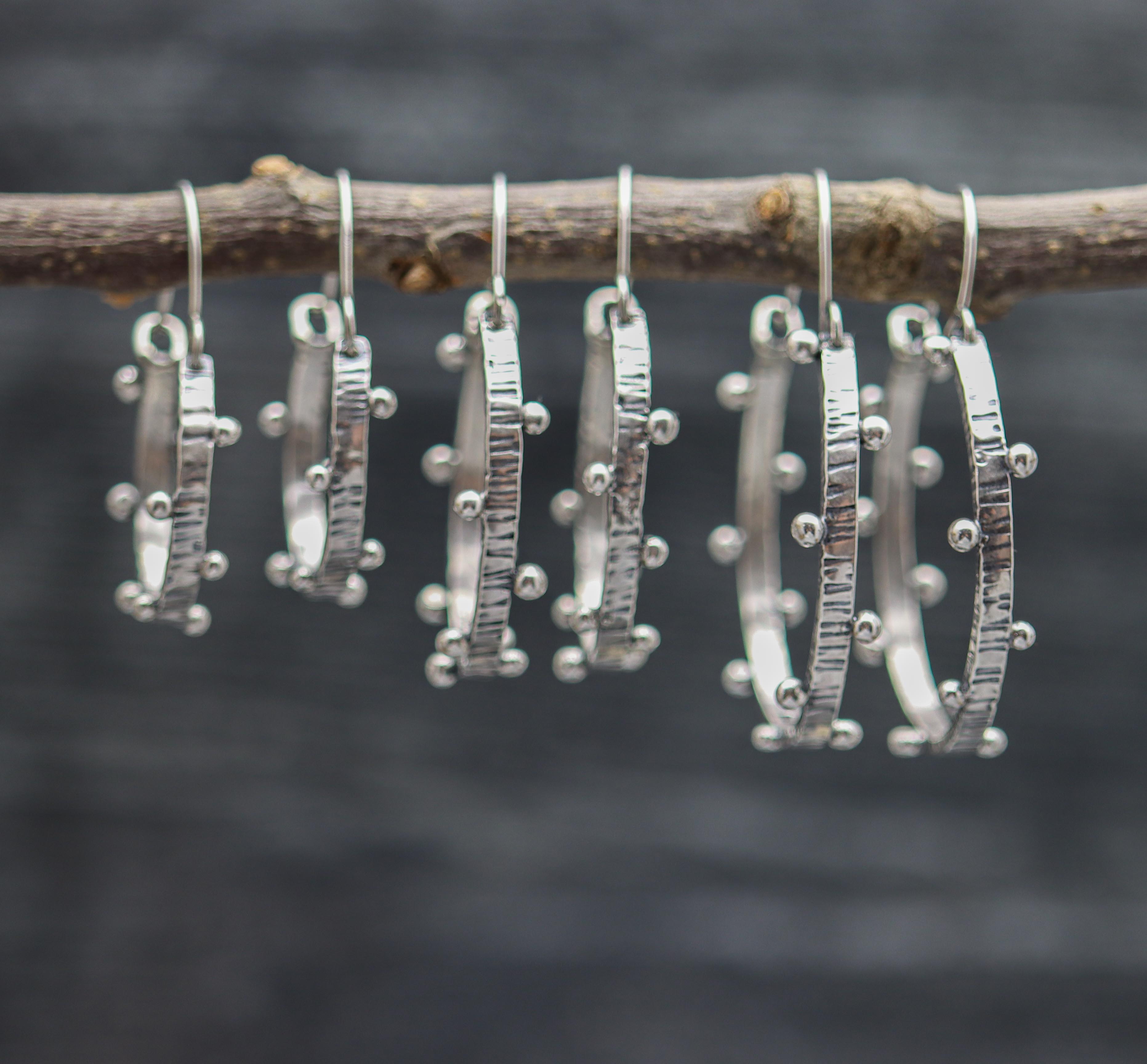 Dew Drops Hoop Earrings Made to Order