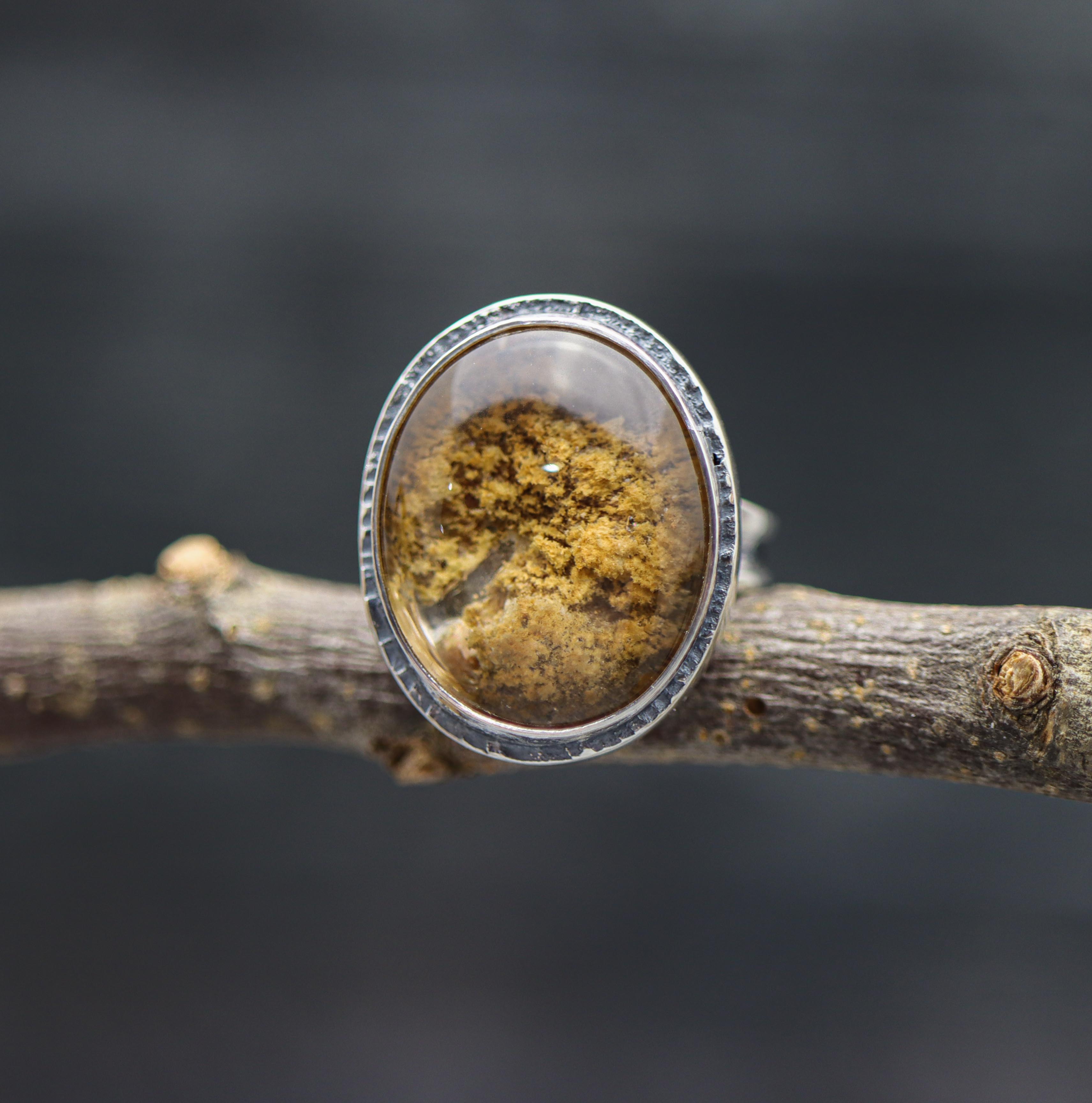 Chlorite in Quartz Sterling Silver Ring