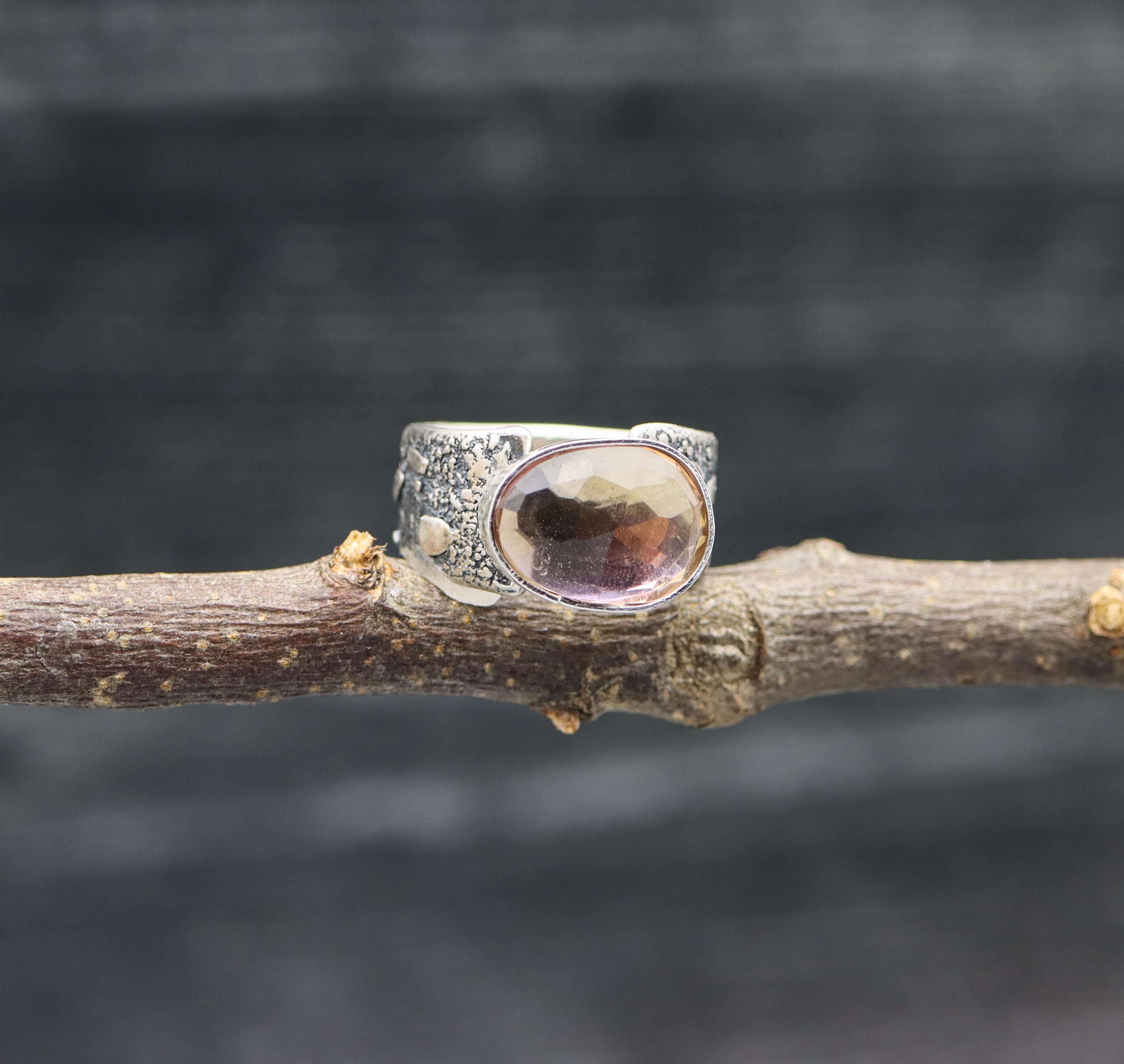 Ametrine Sterling Silver Ring Made to Finish