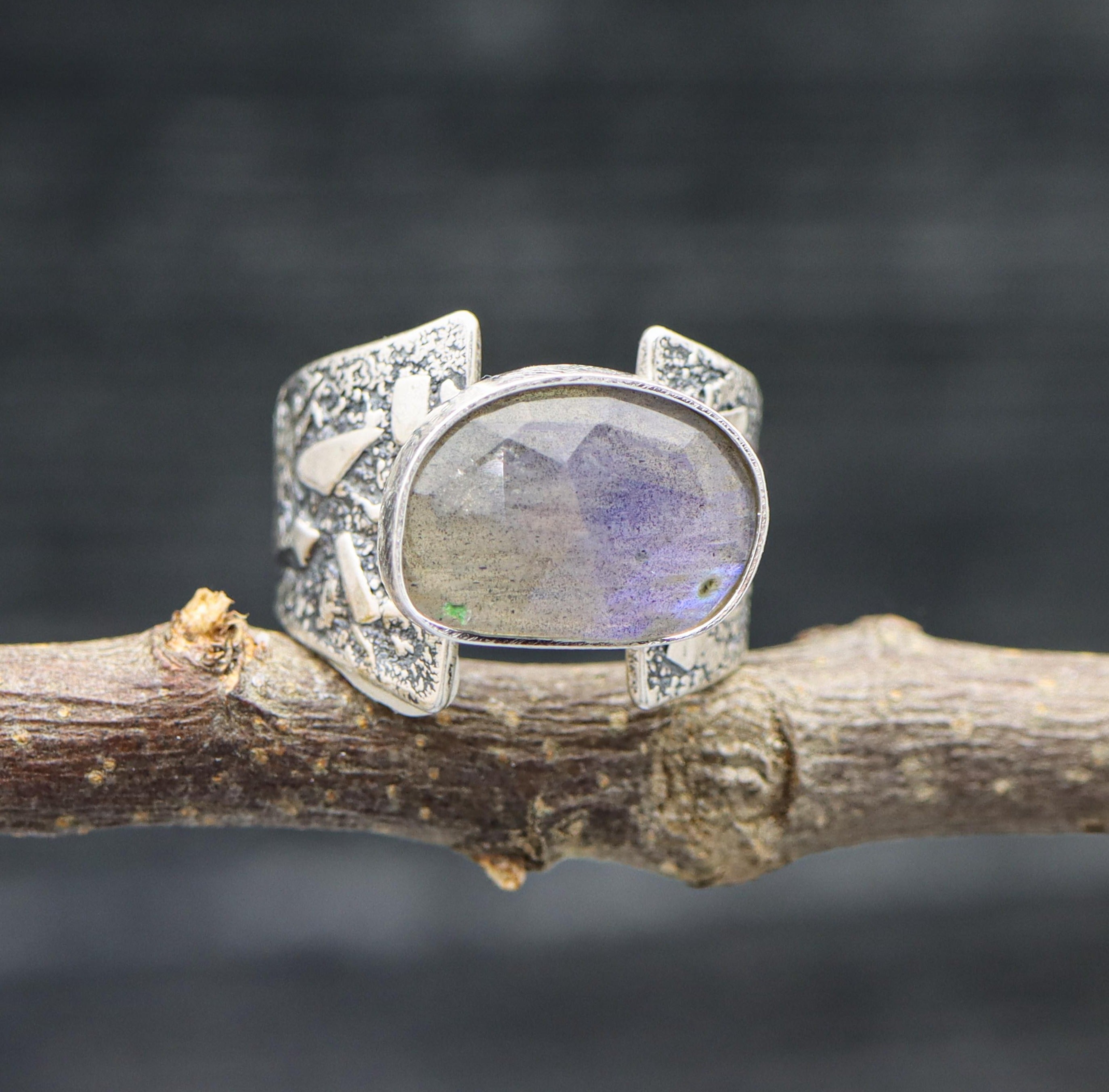 Labradorite Sterling Silver Ring Made to Finish