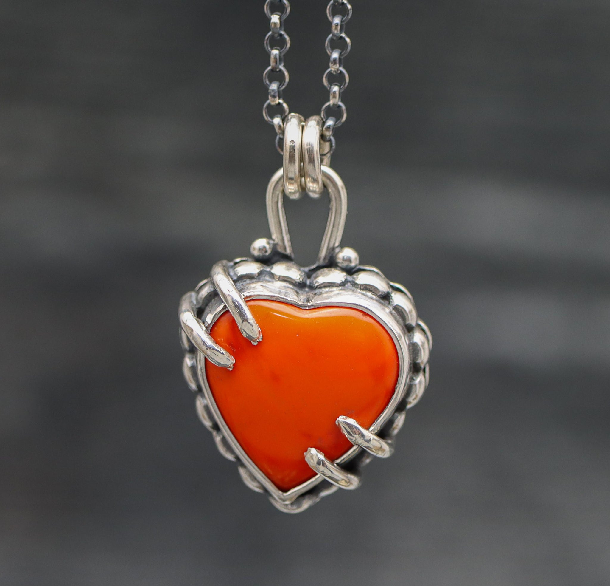 •BLEEDING HEART• rosarita + silver ring - SIZE 7.75