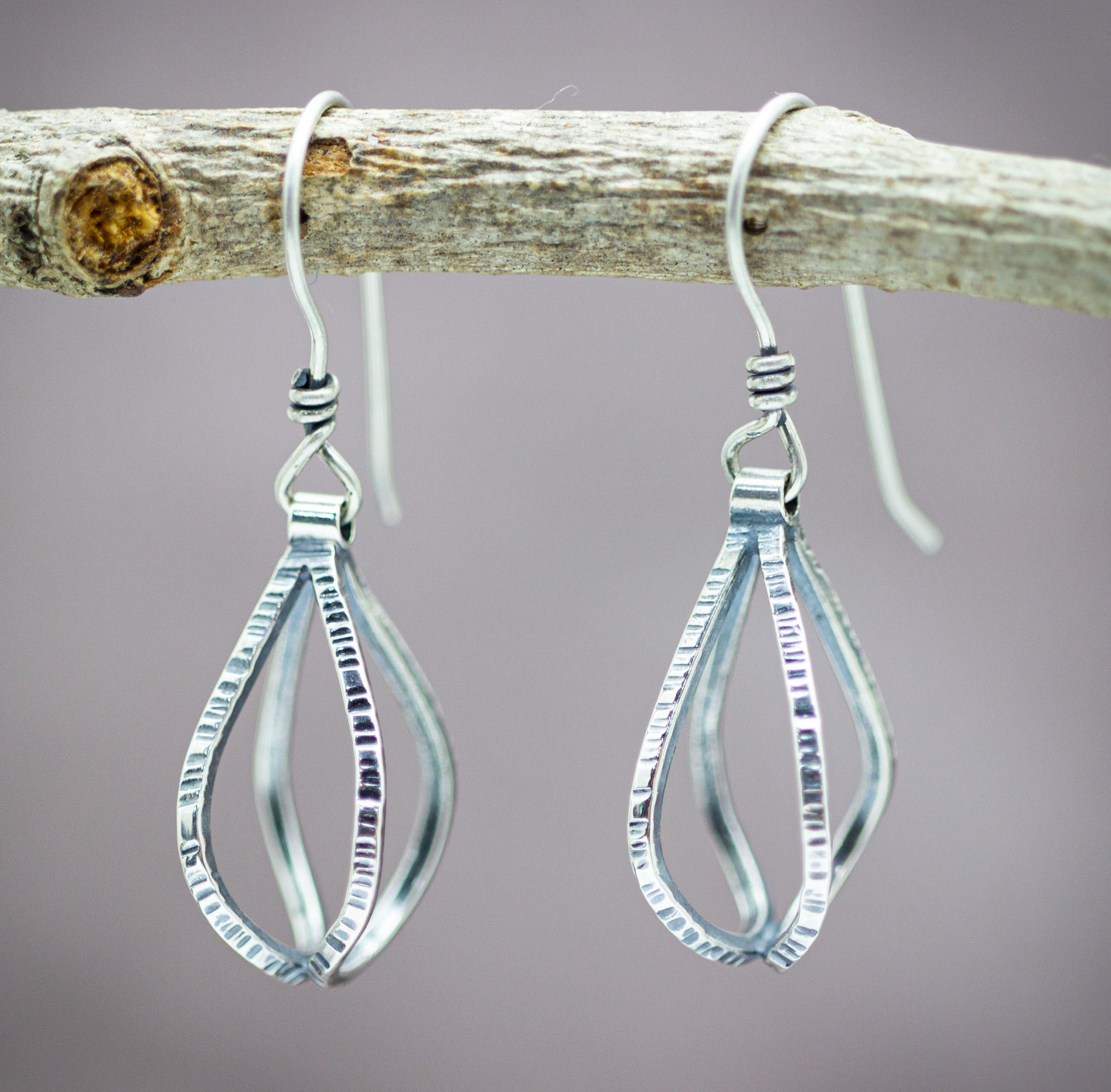 Double Hoop Earrings Sterling Silver Made To Order