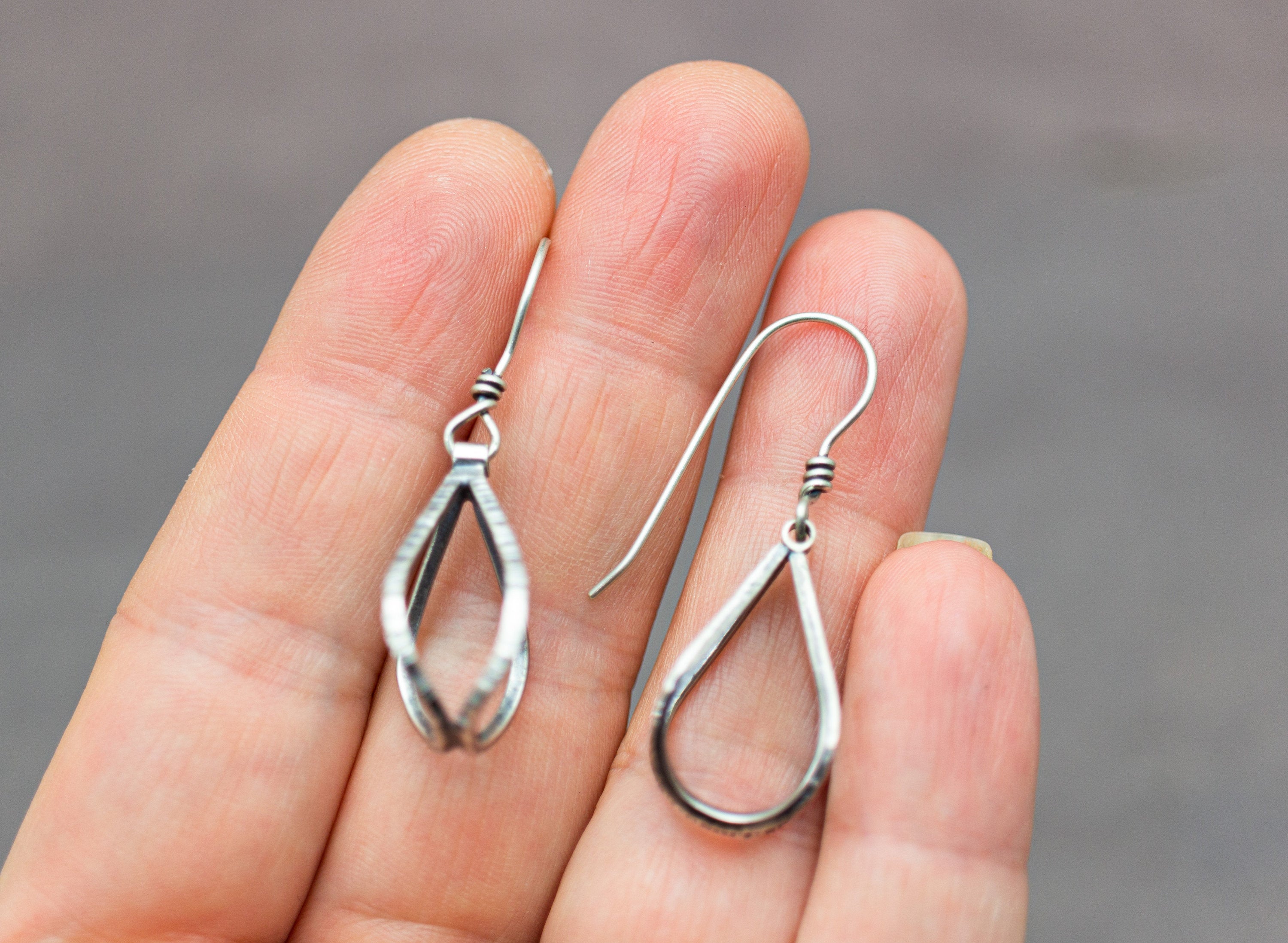 Double Hoop Earrings Sterling Silver Made To Order