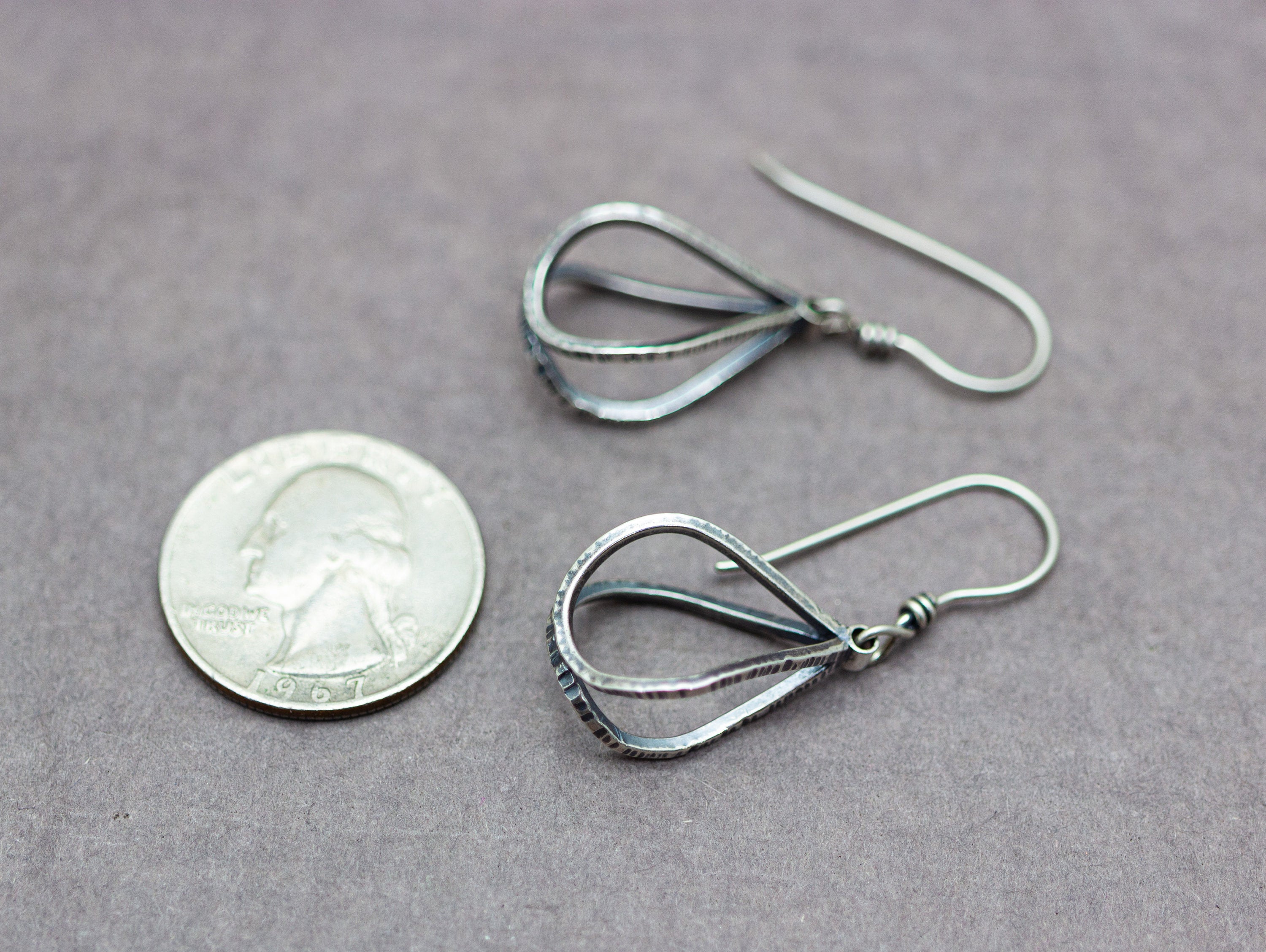Double Hoop Earrings Sterling Silver Made To Order