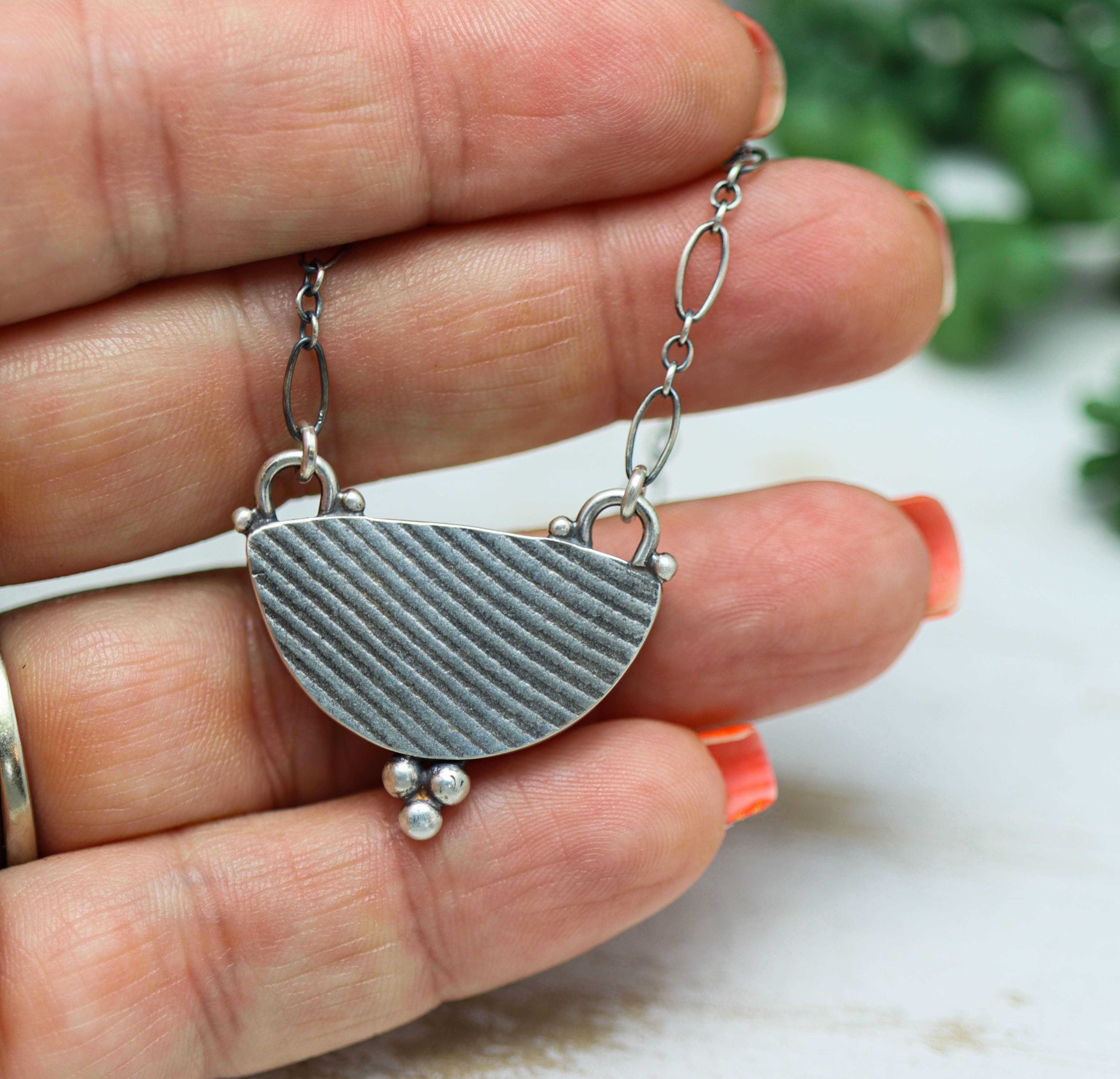 Petrified Opal Wood Pendant Sterling Silver Gemstone Necklace