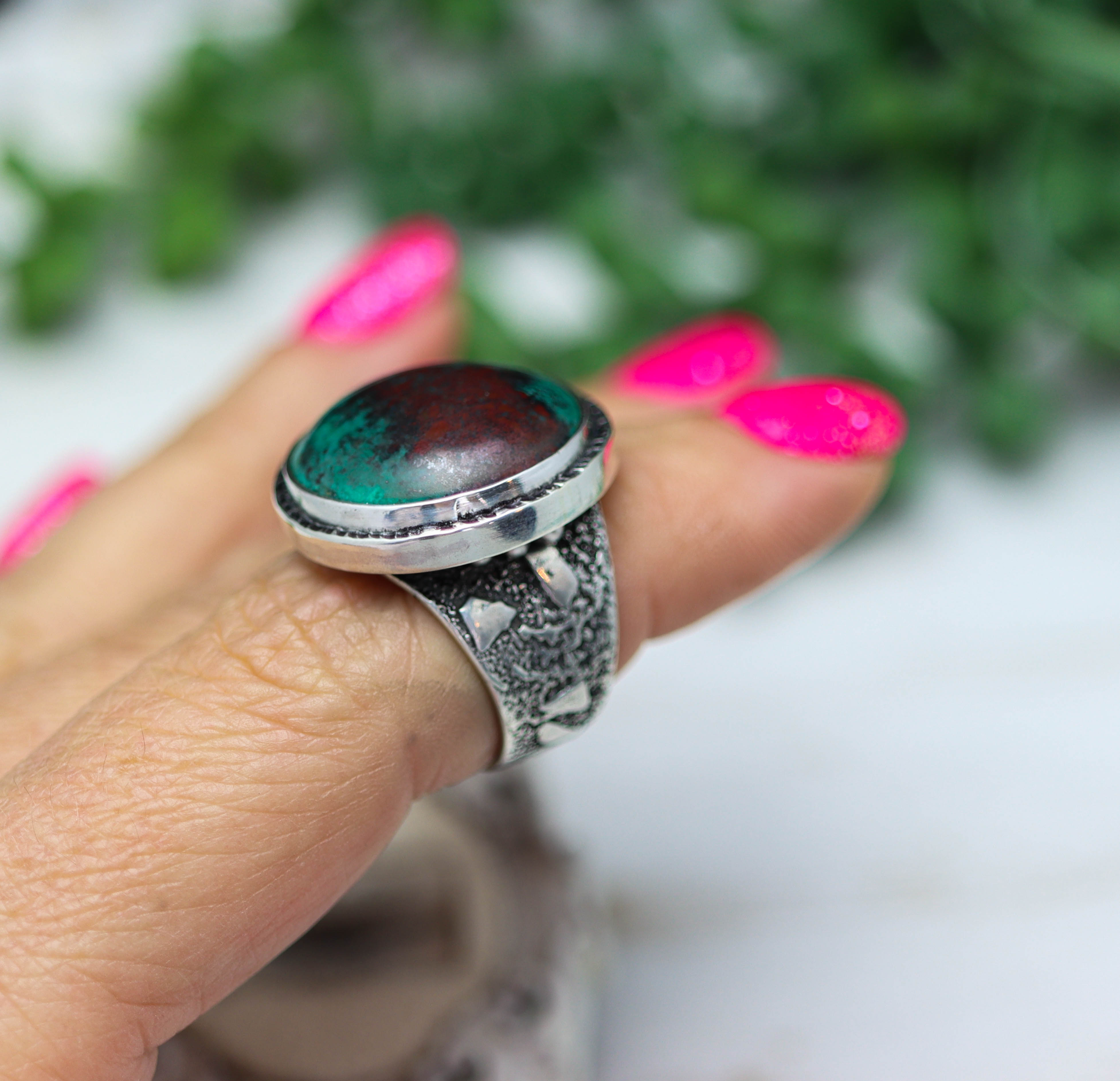 Sonoran Sunrise Sterling Silver Wide Band Ring