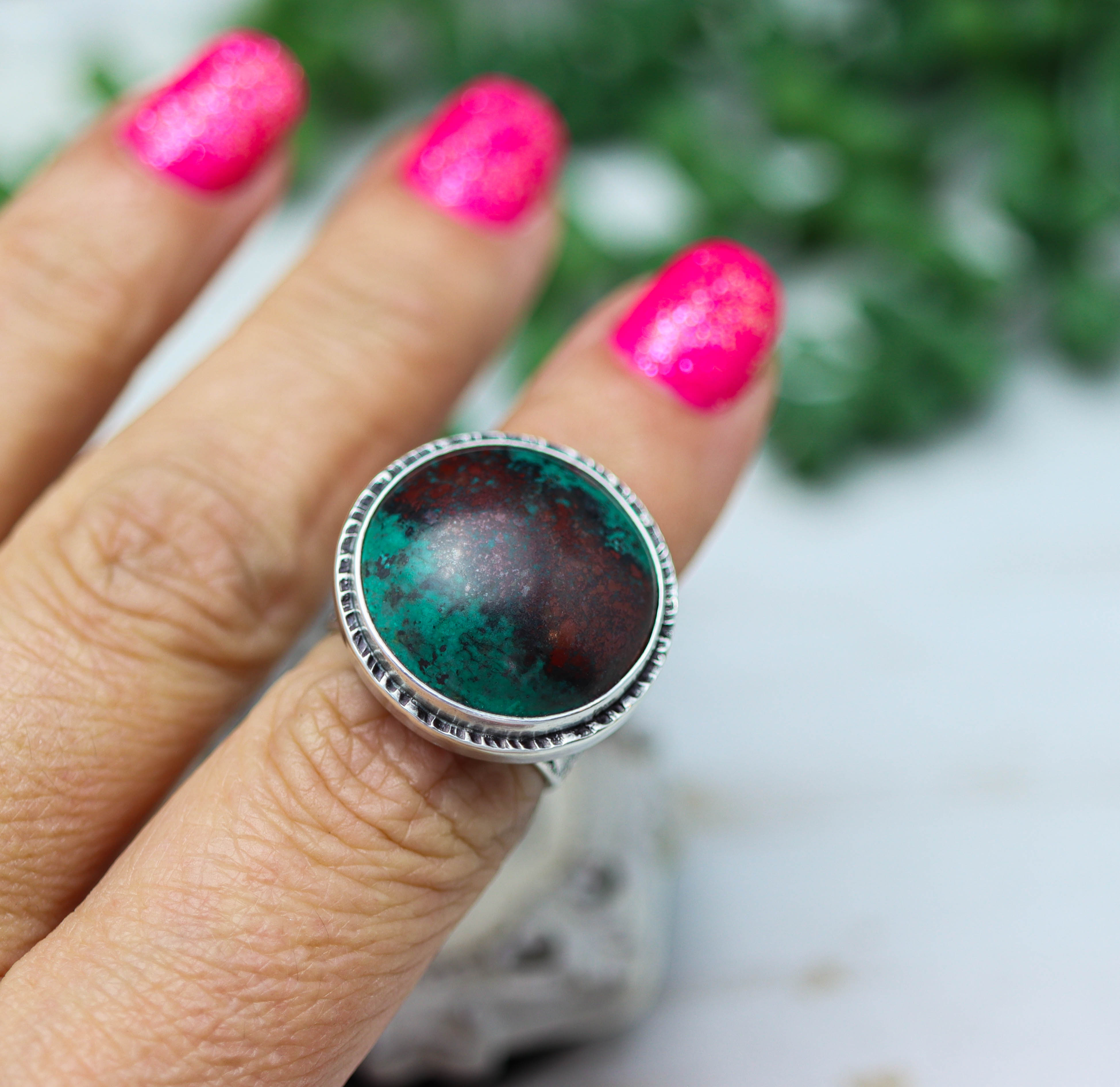 Sonoran Sunrise Sterling Silver Wide Band Ring