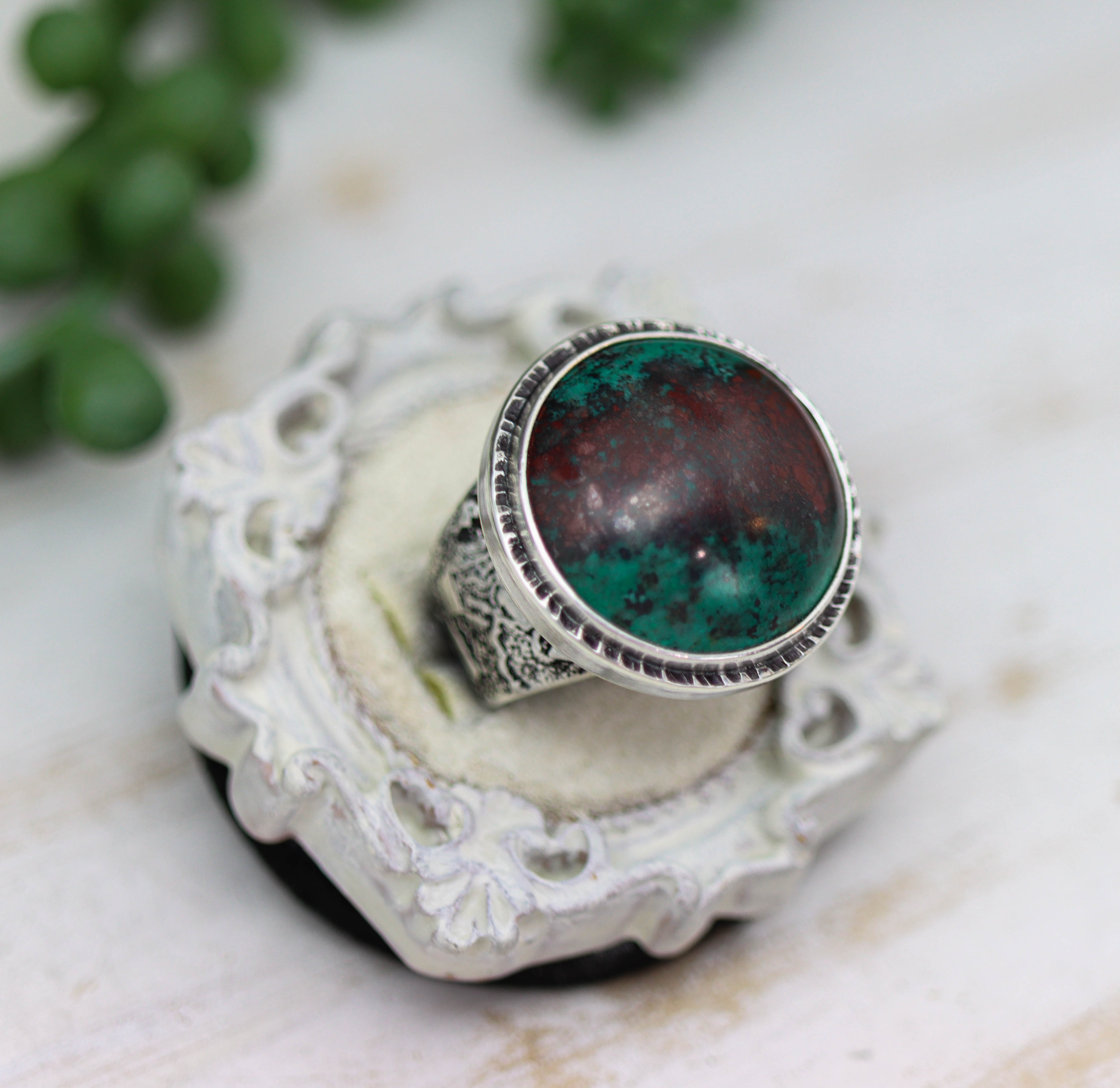 Sonoran Sunrise Sterling Silver Wide Band Ring